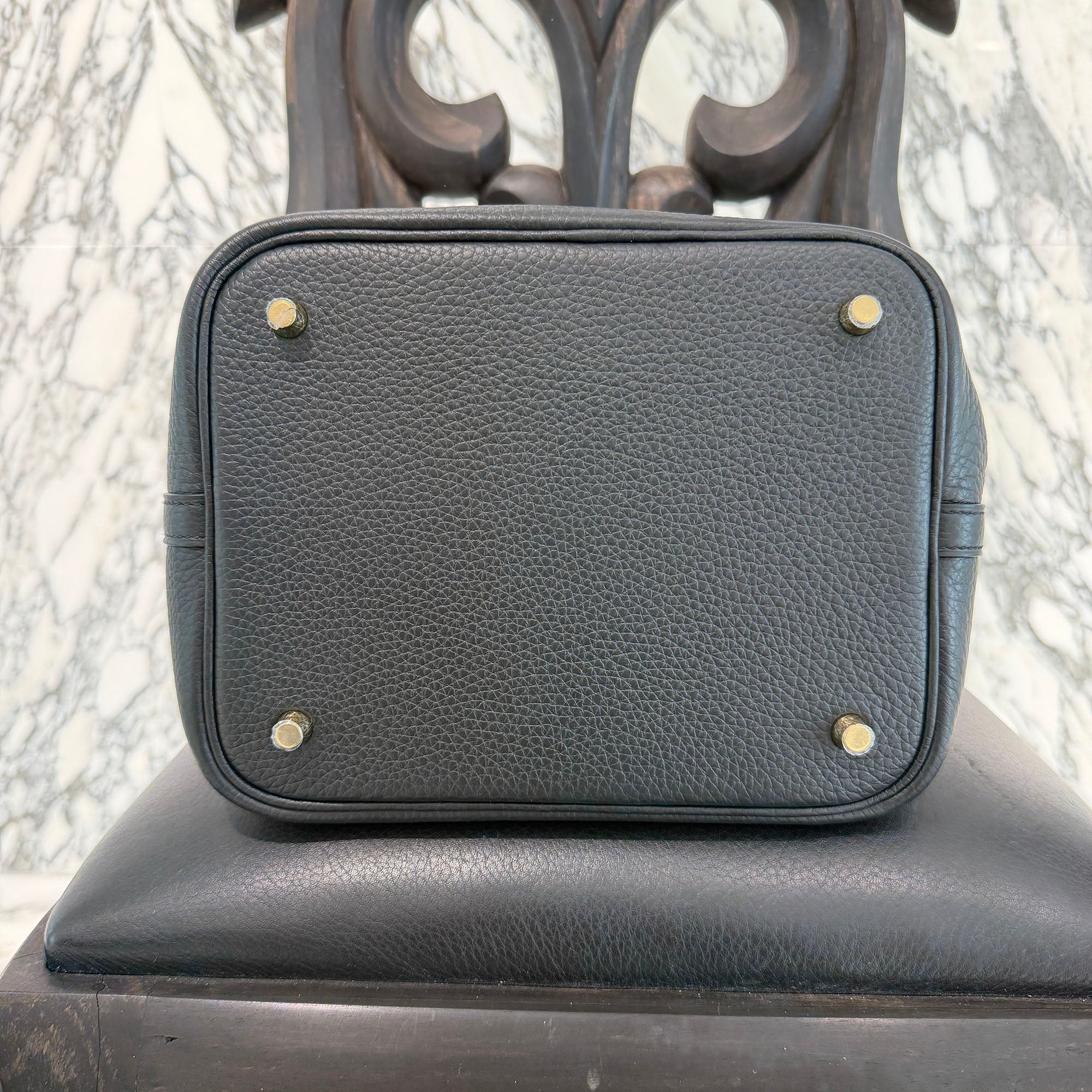 HERMES Picotin Lock MM "NOIR" W刻印 エルメス ピコタンロック MM "ノワール" W刻印