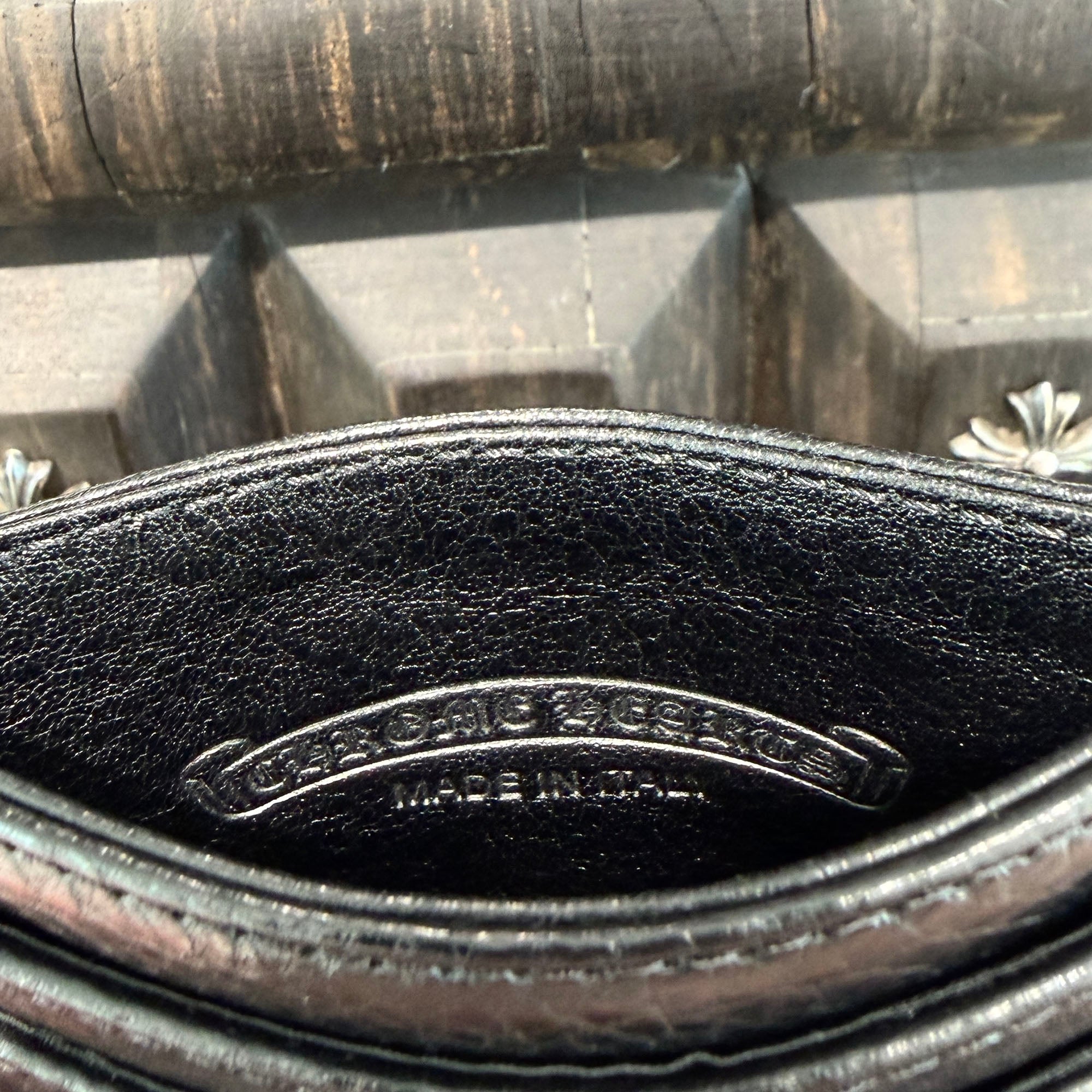 CHROME HEARTS Scroll Double Side Leather Card Case クロムハーツ スクロール ダブルサイド レザーカードケース