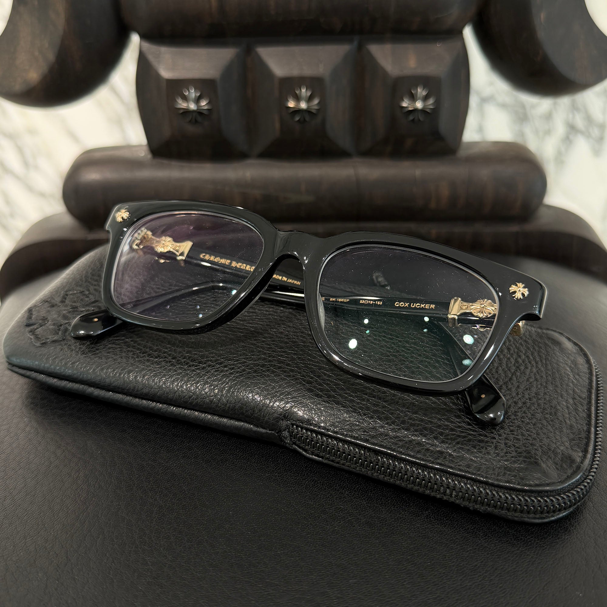 CHROME HEARTS COX UCKER Sunglasses Size 52口19-153 クロムハーツ コックスアッカー サングラス サイズ52口19-153
