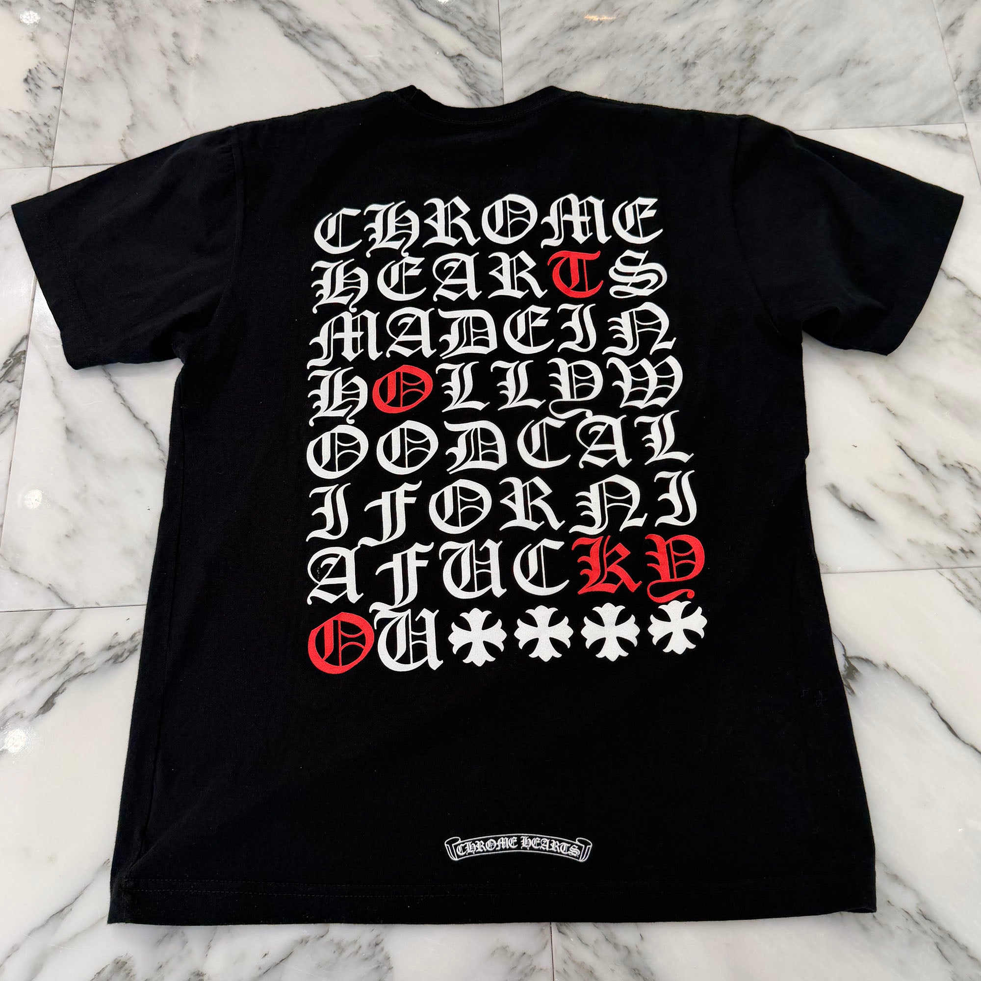 CHROME HEARTS Made In Hollywood Vertical Logo Tee Size M クロムハーツ メイドインハリウッド ヴァーティカルロゴ Tシャツ サイズM