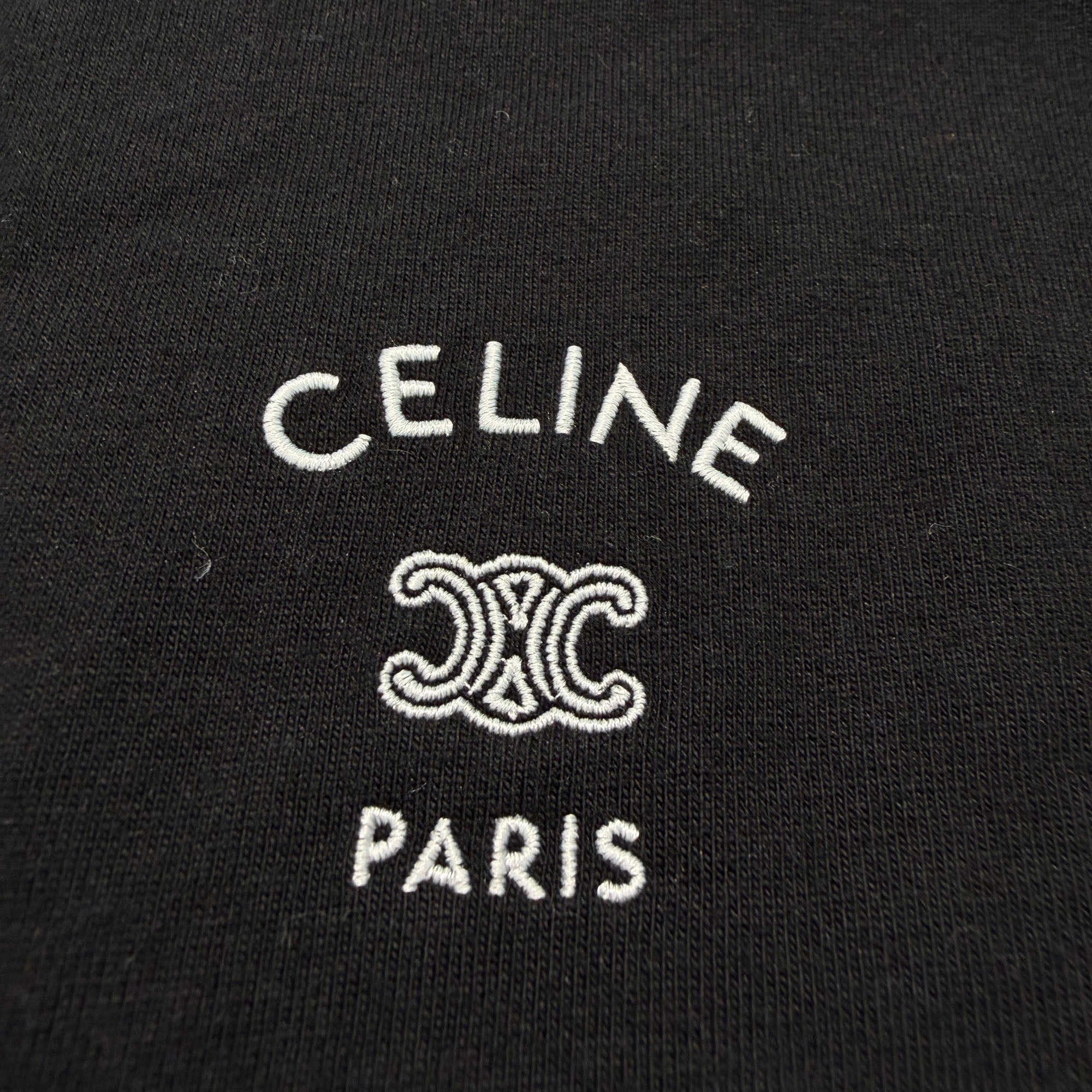 CELINE 2024SS Triomphe Logo Cotton Jersey Long Sleeve Tee RX0LE 1242 38AW Size L セリーヌ トリオンフ ロゴ コットンジャージー ロングスリーブ Tシャツ サイズL
