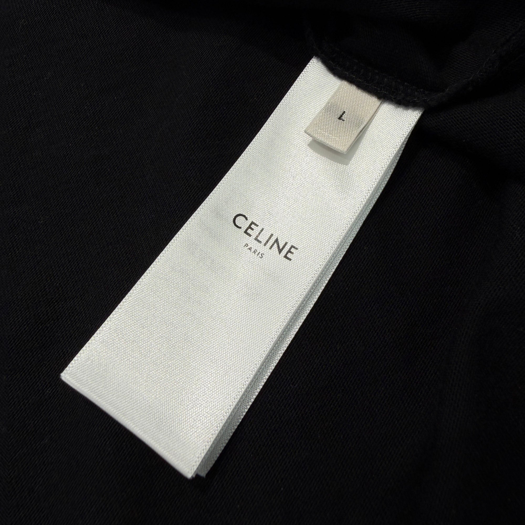 CELINE 2024SS Triomphe Logo Cotton Jersey Long Sleeve Tee RX0LE 1242 38AW Size L セリーヌ トリオンフ ロゴ コットンジャージー ロングスリーブ Tシャツ サイズL