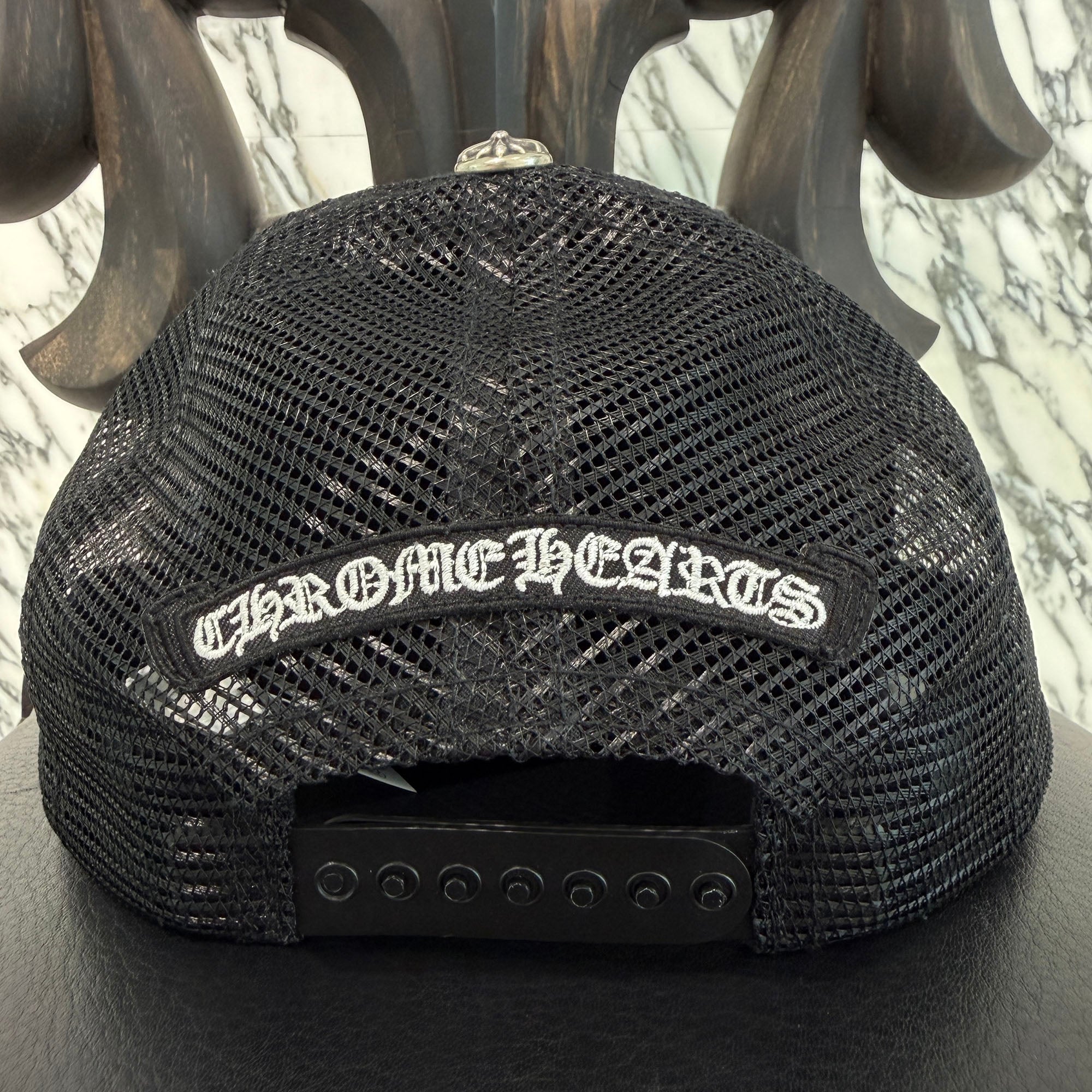CHROME HEARTS 2025AW Triple Cross Harako Leather Patch Trucker Cap ONE SIZE (51-61) クロムハーツ トリプルクロス ハラコレザー パッチトラッカーキャップ サイズONE SIZE (51-61)