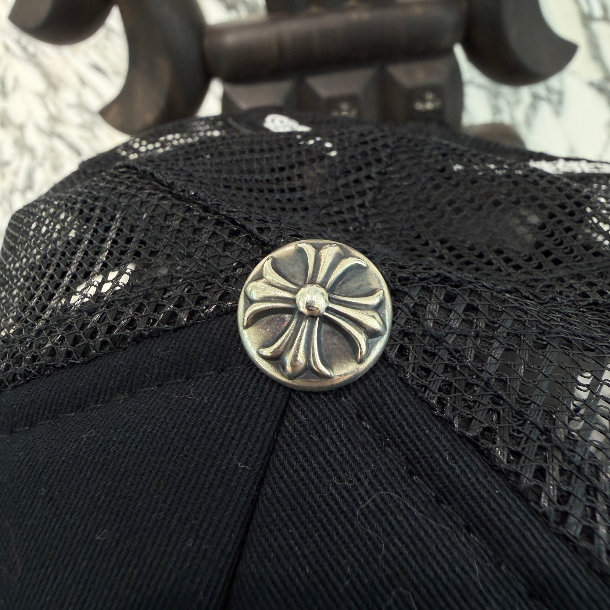 CHROME HEARTS 2025AW Triple Cross Harako Leather Patch Trucker Cap ONE SIZE (51-61) クロムハーツ トリプルクロス ハラコレザー パッチトラッカーキャップ サイズONE SIZE (51-61)