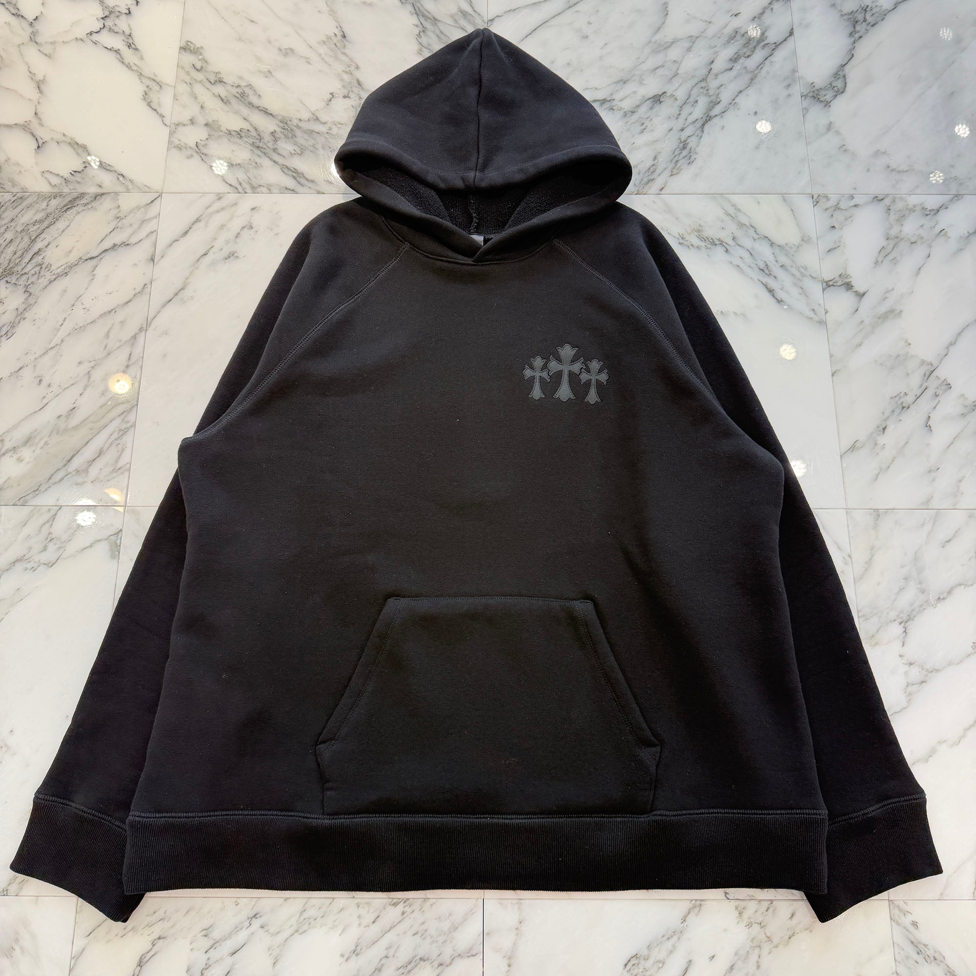 CHROME HEARTS 2025SS Y NOT Cemetery Cross Applique Embroidery Pullover Hoodie Size XXL クロムハーツ ワイノット セメタリークロス アップリケ刺繡 プルオーバーフーディ サイズXXL