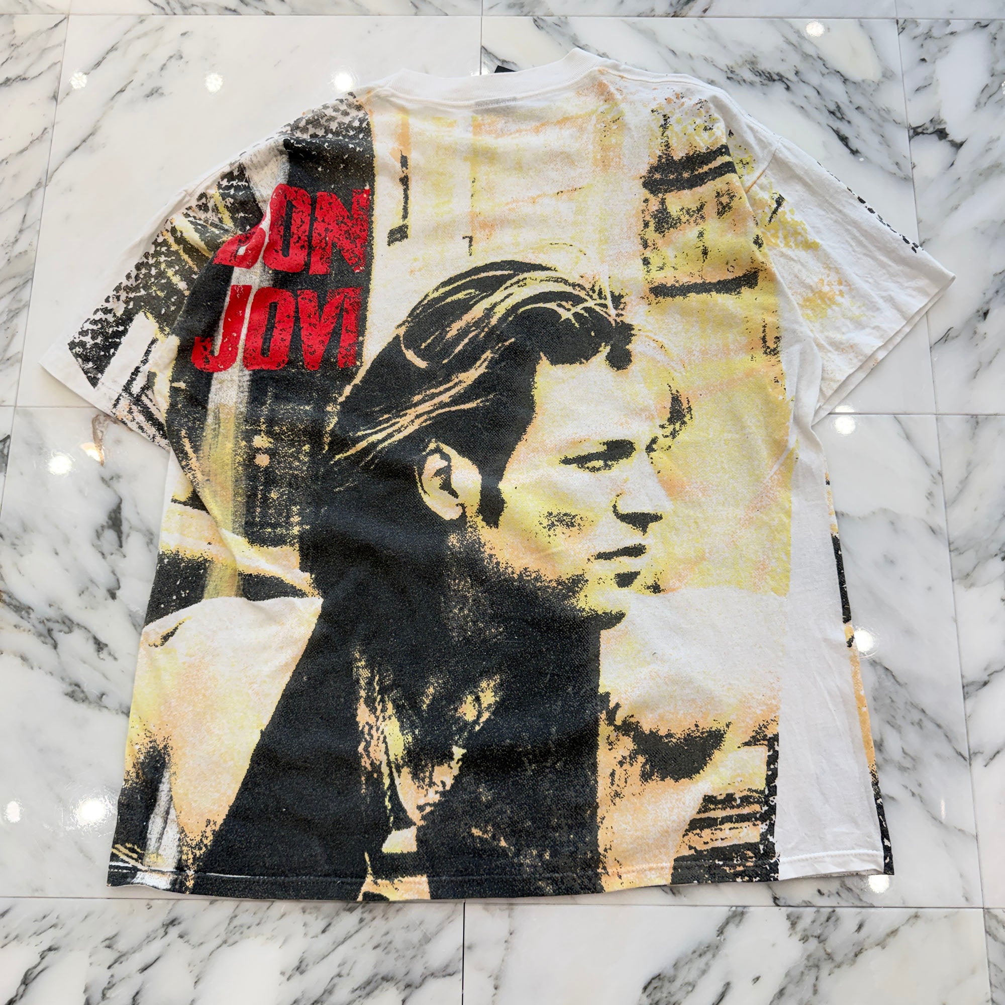 Vintage 90's " Bon Jovi " All Over Print BROCKUM S/S Tee Size XL ヴィンテージ 90's "ボン・ジョヴィ" オールオーバー プリントブロッカム社製 Tシャツ サイズXL