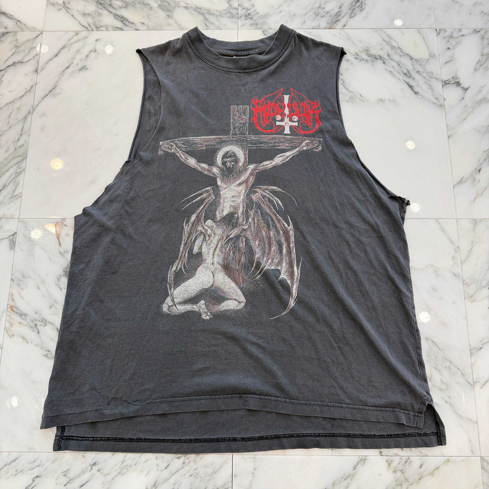 Vintage 90's Marduk " Christraping Black Metal " Sleeveless Tee Size XL ヴィンテージ マルドゥク "クリス・トレイピング・ブラック・メタル" ノースリーブTシャツ サイズXL
