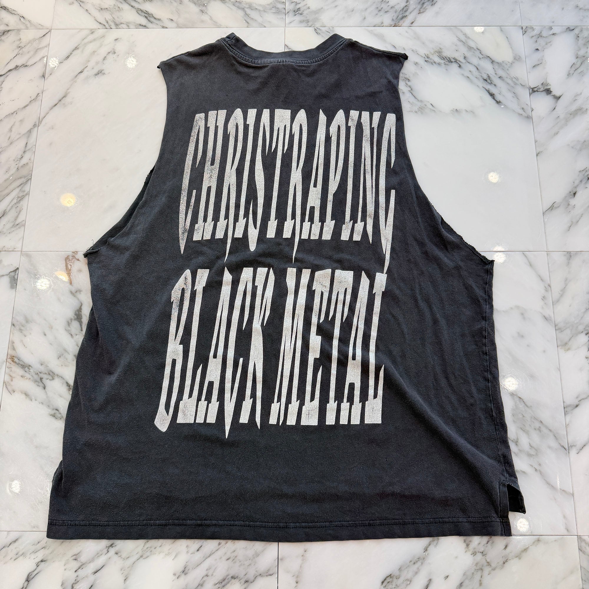 Vintage 90's Marduk " Christraping Black Metal " Sleeveless Tee Size XL ヴィンテージ マルドゥク "クリス・トレイピング・ブラック・メタル" ノースリーブTシャツ サイズXL
