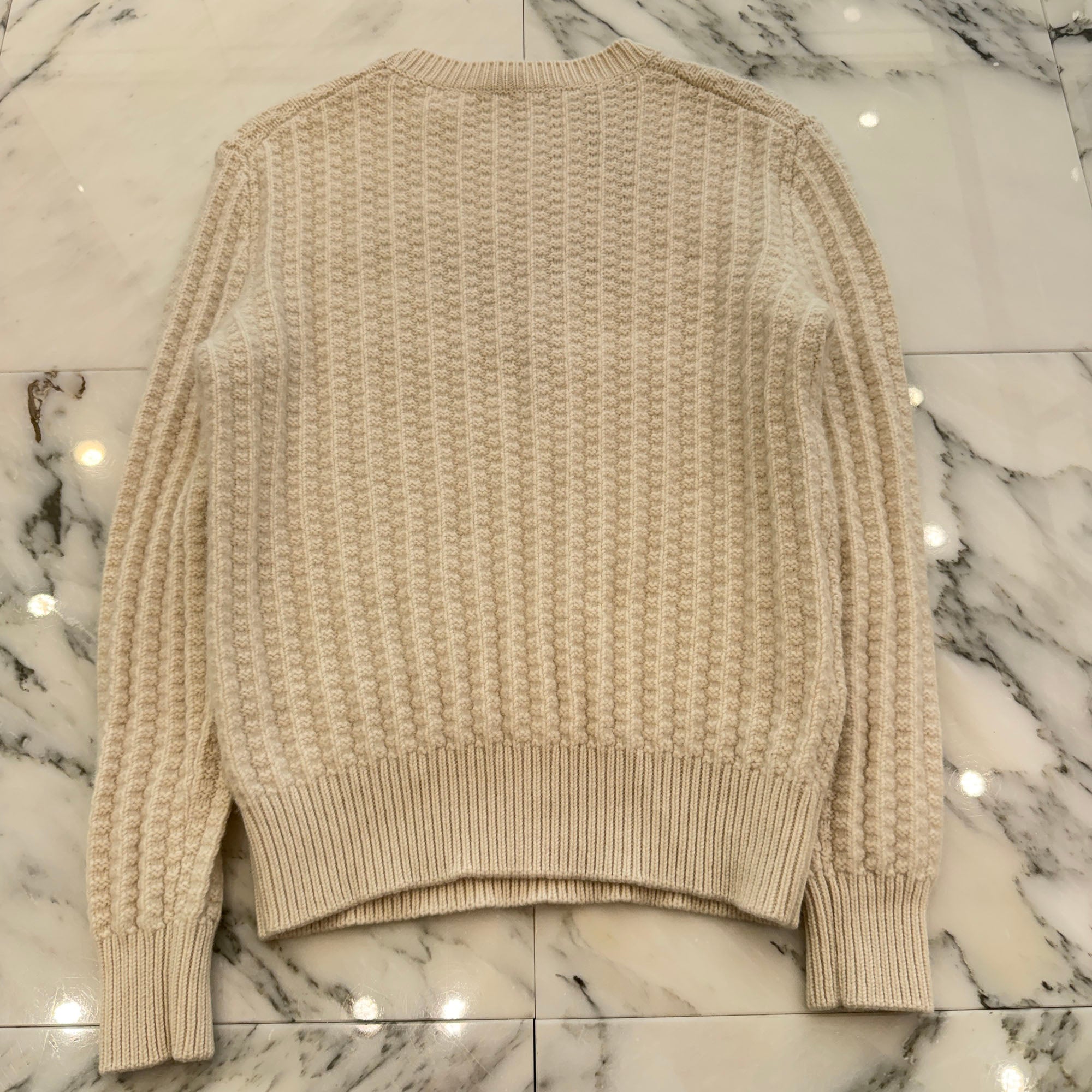 PRADA Front Logo Print Crew Neck Long Sleeved Knit Sweater P24M2L S212 10F0 Size 38 プラダ フロントロゴプリント クルーネック長袖ニットセーター サイズ38