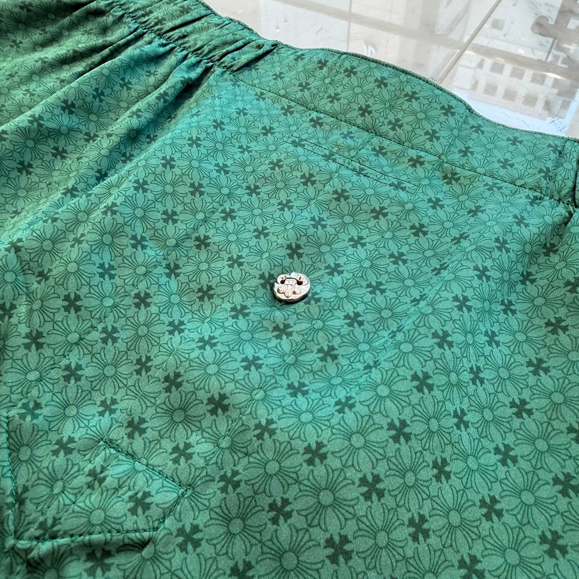 CHROME HEARTS YNOT Mahal Kita CH Plus Pattern Silk Set Up Size L＆XL クロムハーツ ワイノット マハルキタ CHプラス柄 シルク セットアップ サイズL＆XL