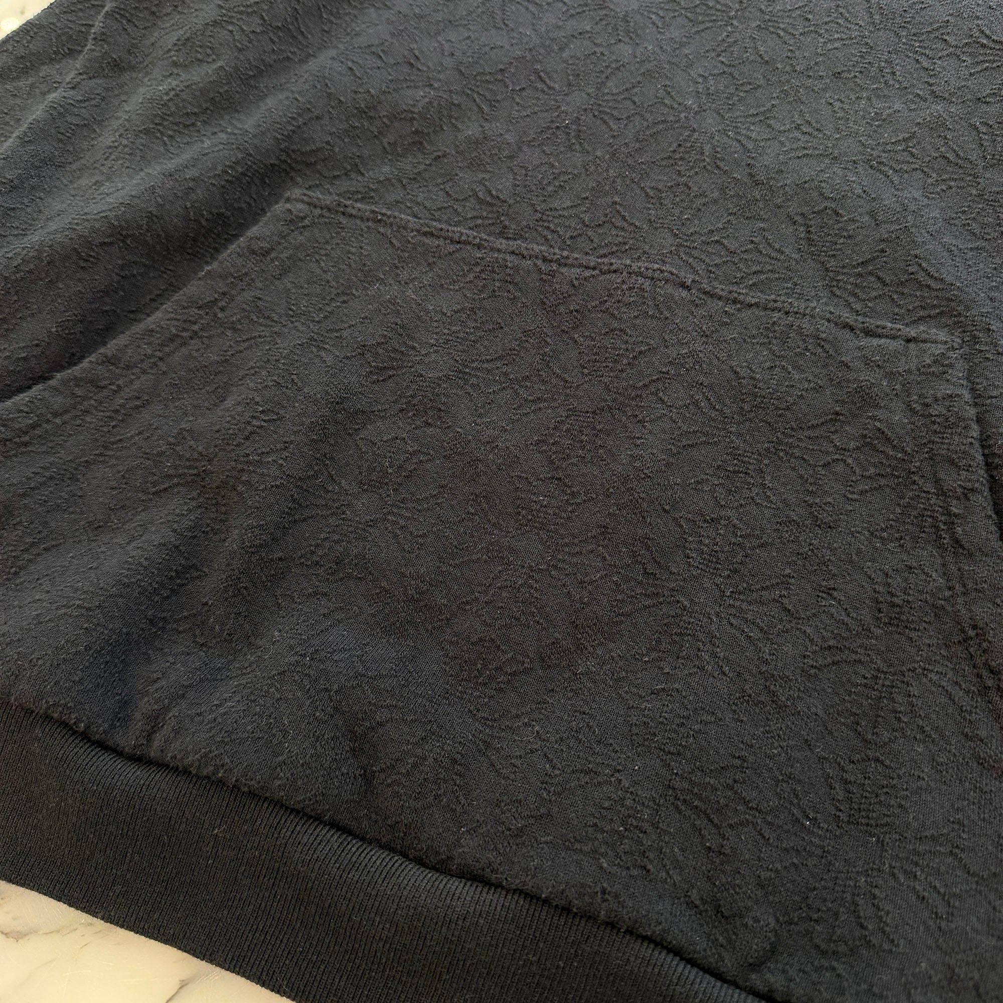 CHROME HEARTS Y NOT Tonal Monogram Cross Vertical Logo Pullover Hoodie Shirt Size S クロムハーツ ワイノット トーナルモノグラムクロス ヴァーティカルロゴ プルオーバーフーディ サイズS