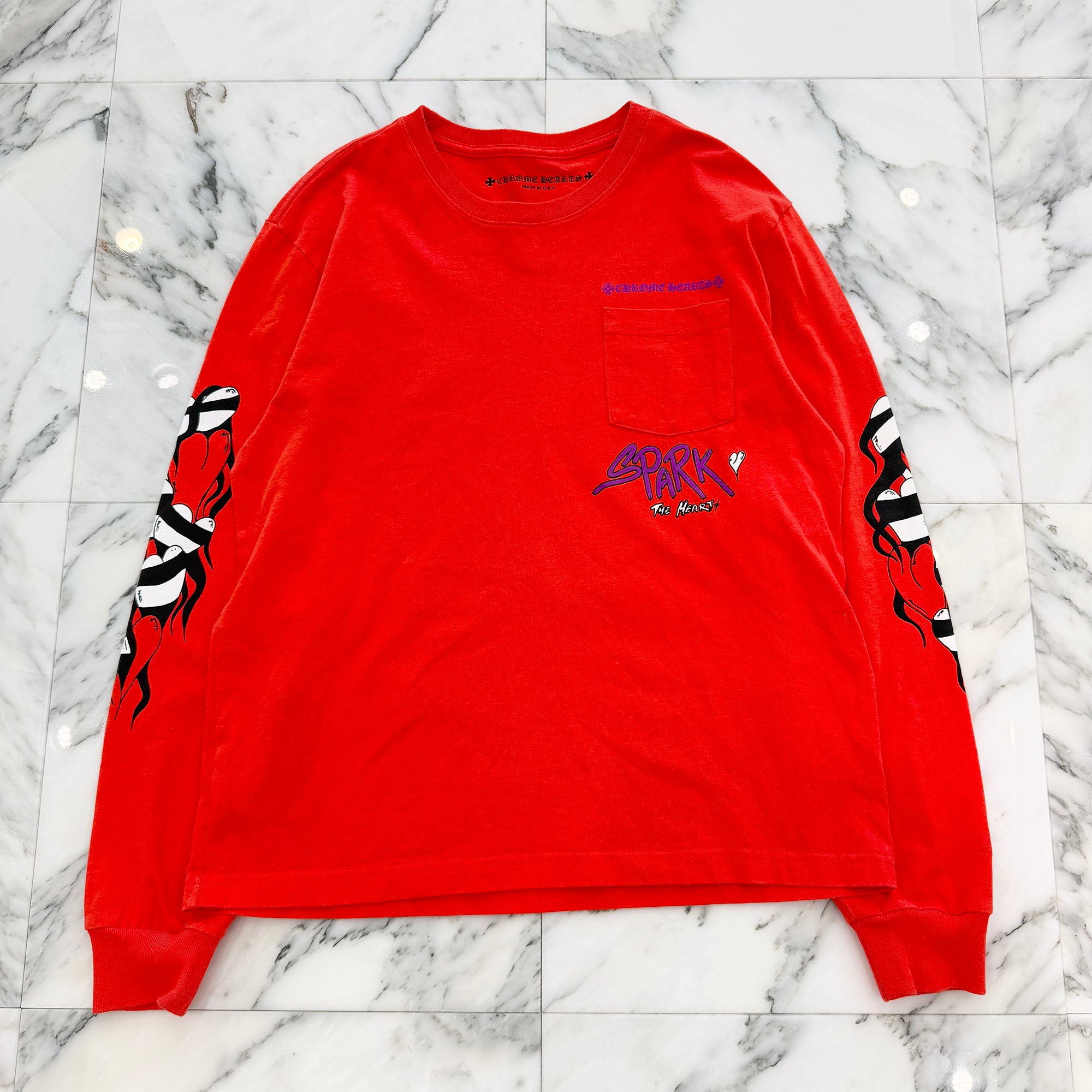 CHROME HEARTS×MATTY BOY 2023SS Sadistic Lipstick Long Sleeve Tee Size L クロムハーツ × マッティボーイ サディスティックリップスティック ロングスリーブTシャツ サイズL