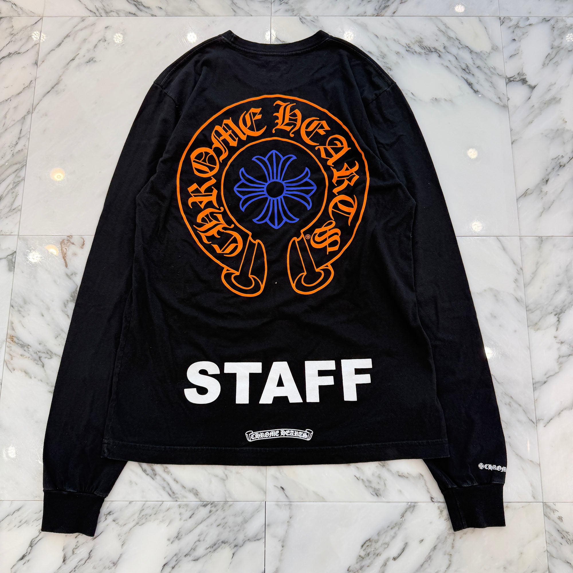 CHROME HEARTS STAFF Horseshoe Long Sleeve Tee Size M クロムハーツ スタッフ ホースシュー ロングスリーブTシャツ サイズM