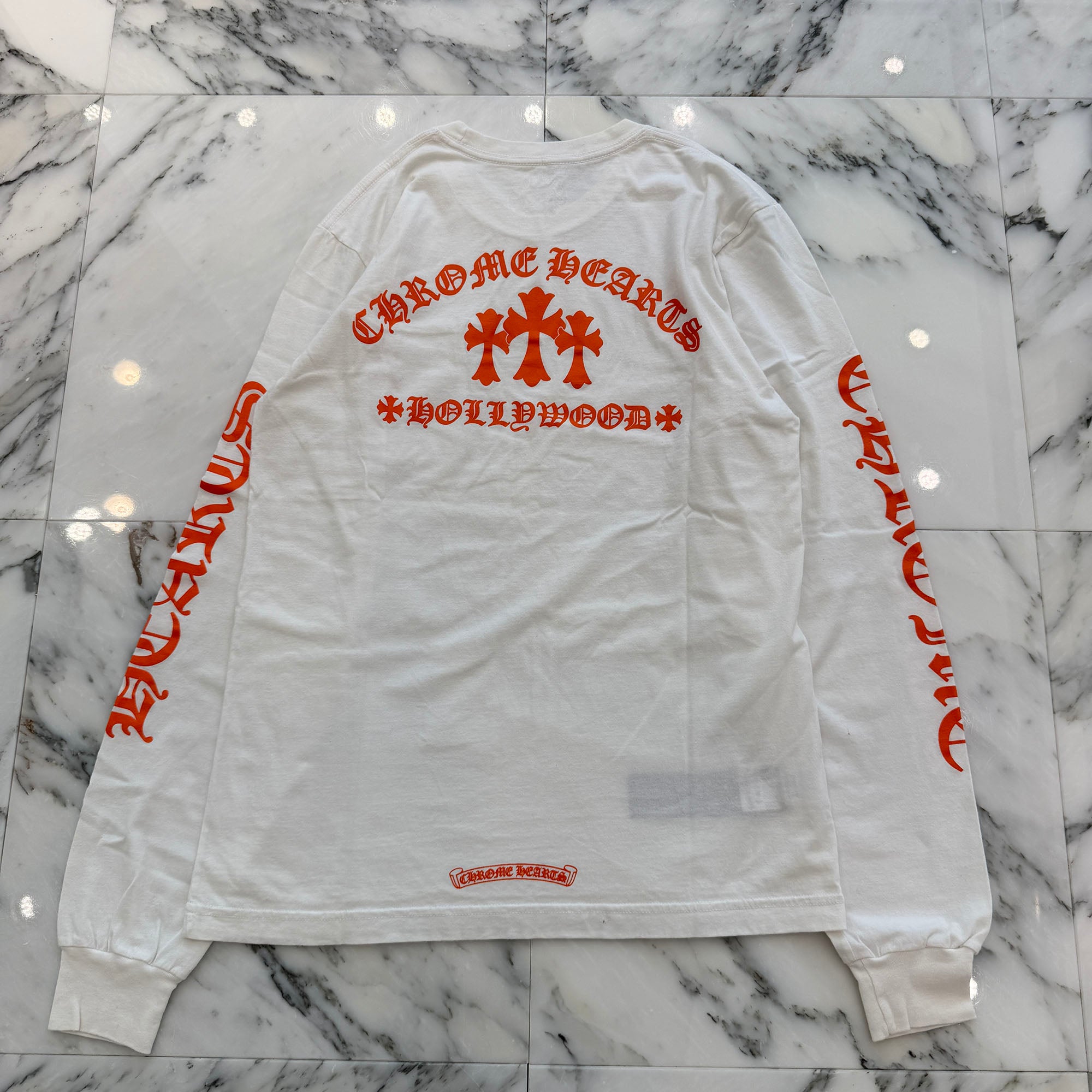 CHROME HEARTS King Taco 3 Cemetery Cross Print Long Sleeve Tee Size M クロムハーツ キングタコ 3 セメタリークロス プリント ロングスリーブ Tシャツ サイズM