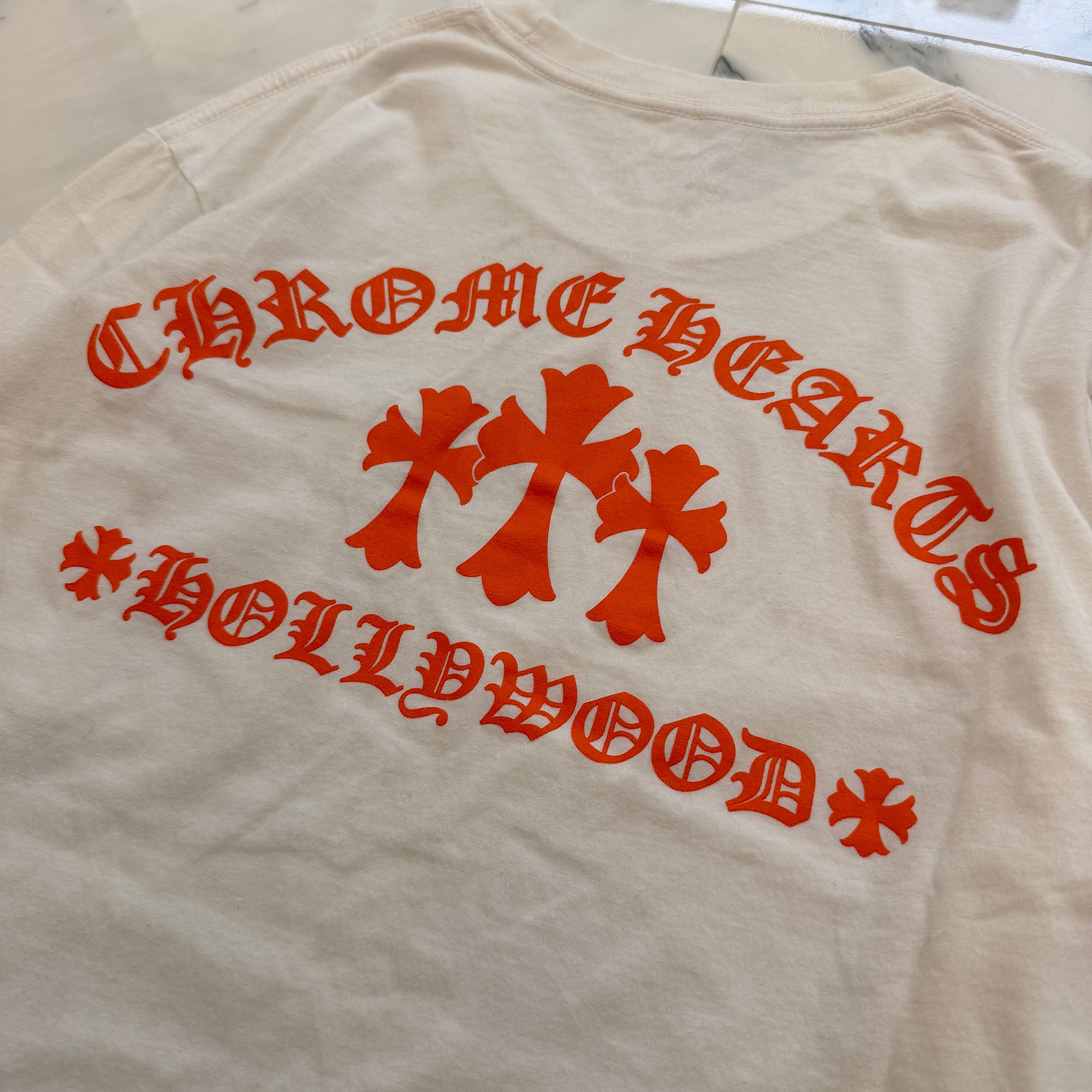 CHROME HEARTS King Taco 3 Cemetery Cross Print Long Sleeve Tee Size M クロムハーツ キングタコ 3 セメタリークロス プリント ロングスリーブ Tシャツ サイズM