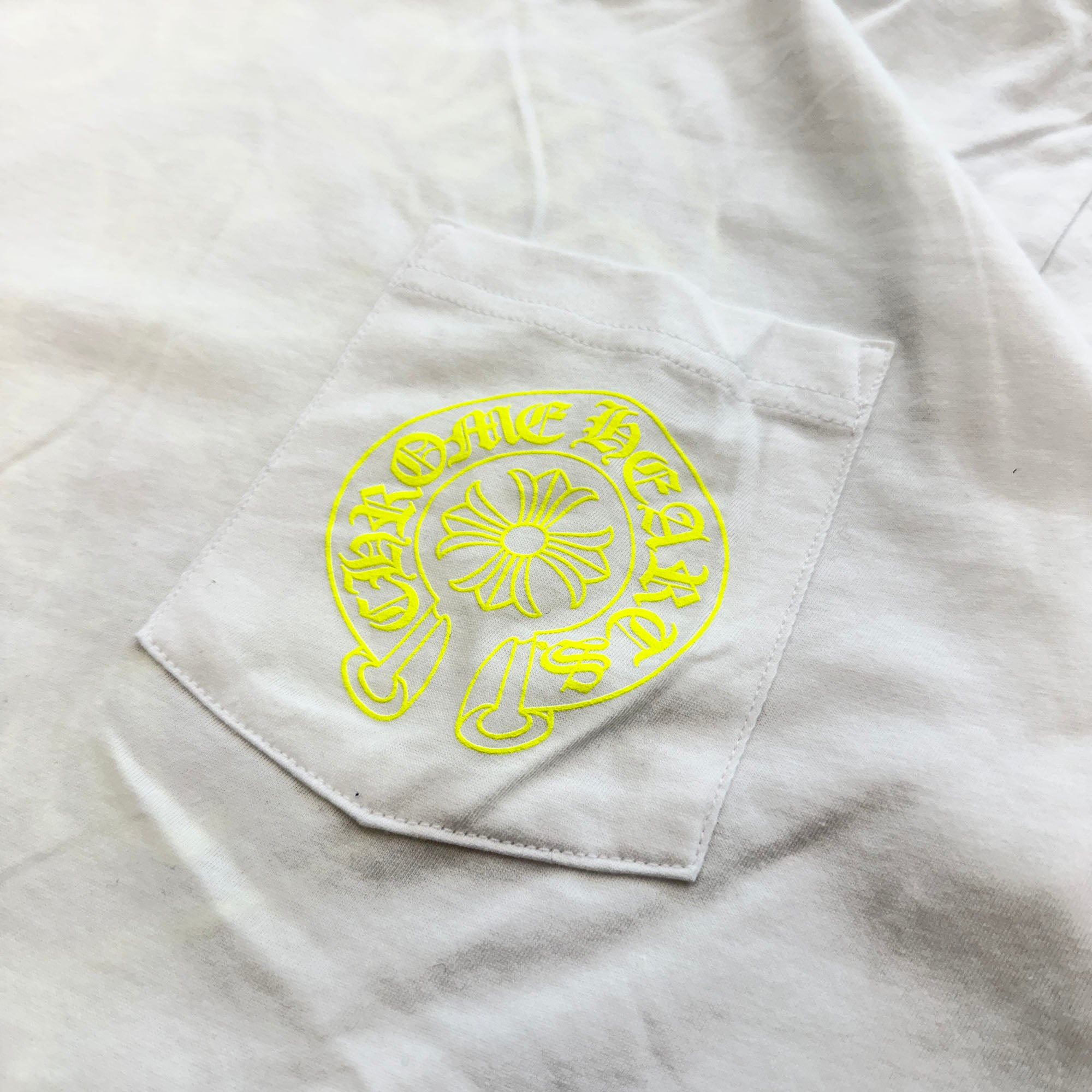 CHROME HEARTS Neon Yellow Horseshoe Tee Size S クロムハーツ ネオンイエロー ホースシュー Tシャツ サイズS