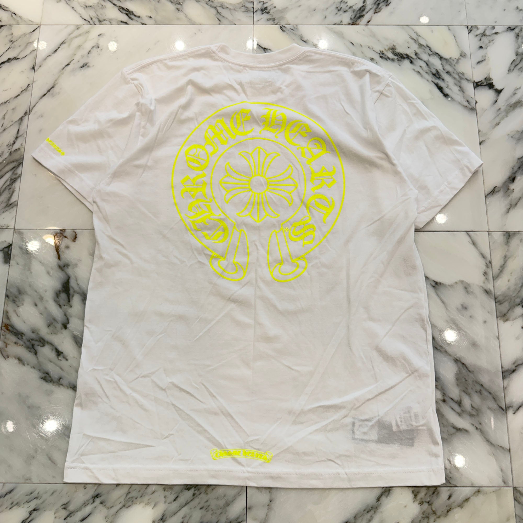 CHROME HEARTS Neon Yellow Horseshoe Tee Size S クロムハーツ ネオンイエロー ホースシュー Tシャツ サイズS