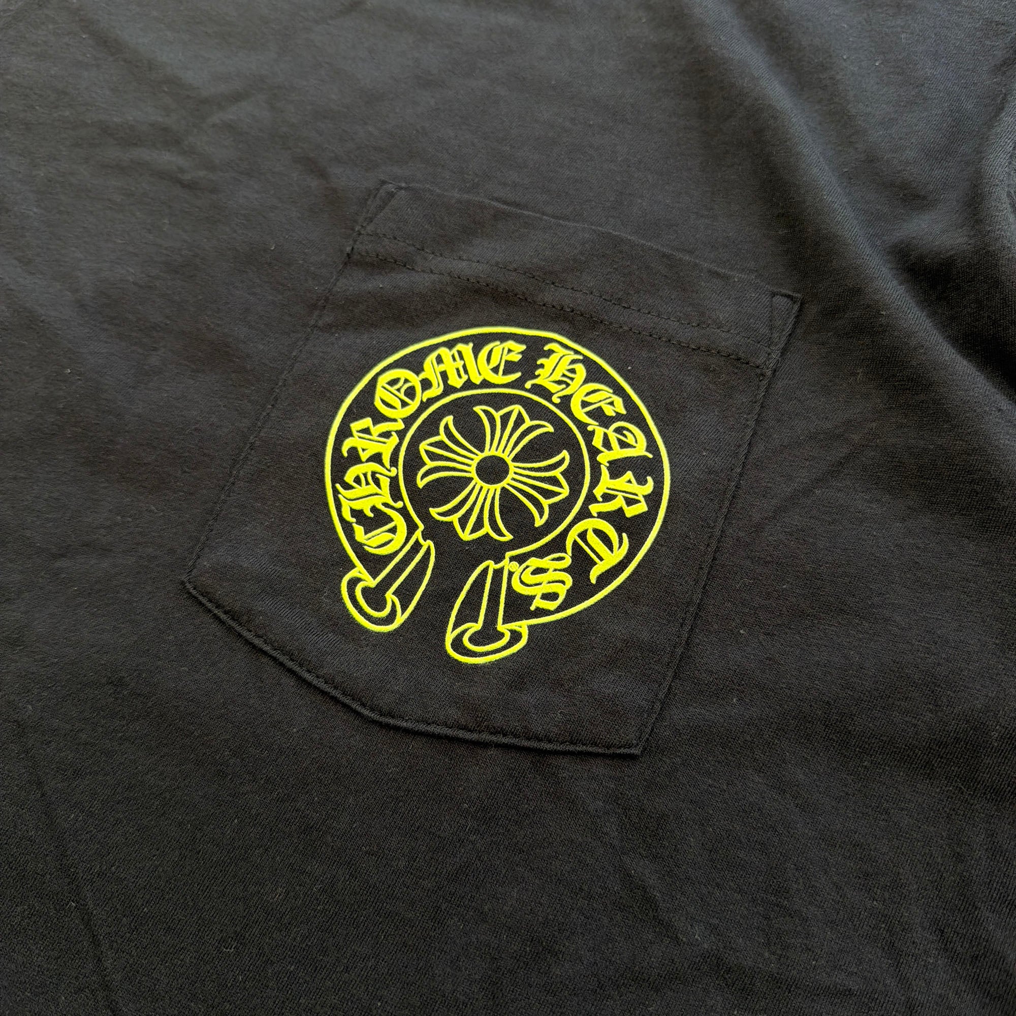 CHROME HEARTS Neon Yellow Horseshoe Tee Size M クロムハーツ ネオンイエロー ホースシュー Tシャツ サイズM