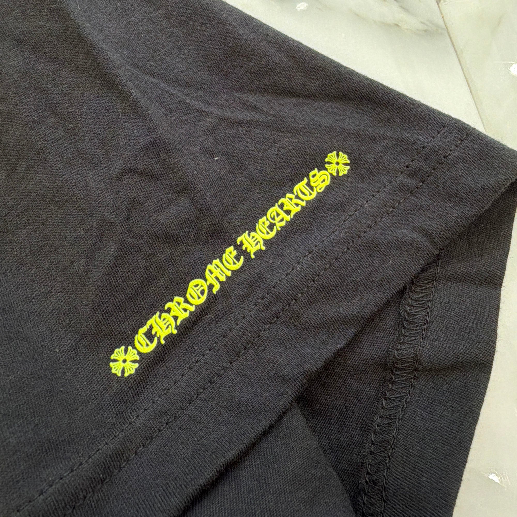 CHROME HEARTS Neon Yellow Horseshoe Tee Size M クロムハーツ ネオンイエロー ホースシュー Tシャツ サイズM