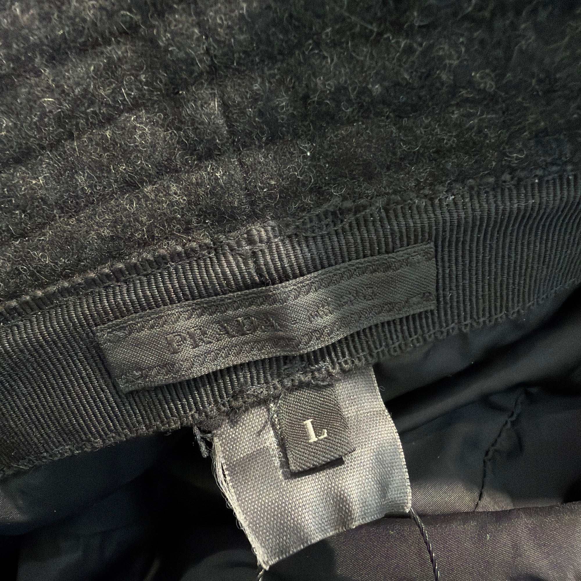 PRADA 2022AW Triangle Logo Plate Wool Bucket Hat 2HC137 1UMT Size L プラダ トライアングルロゴプレート ウール バケットハット サイズL
