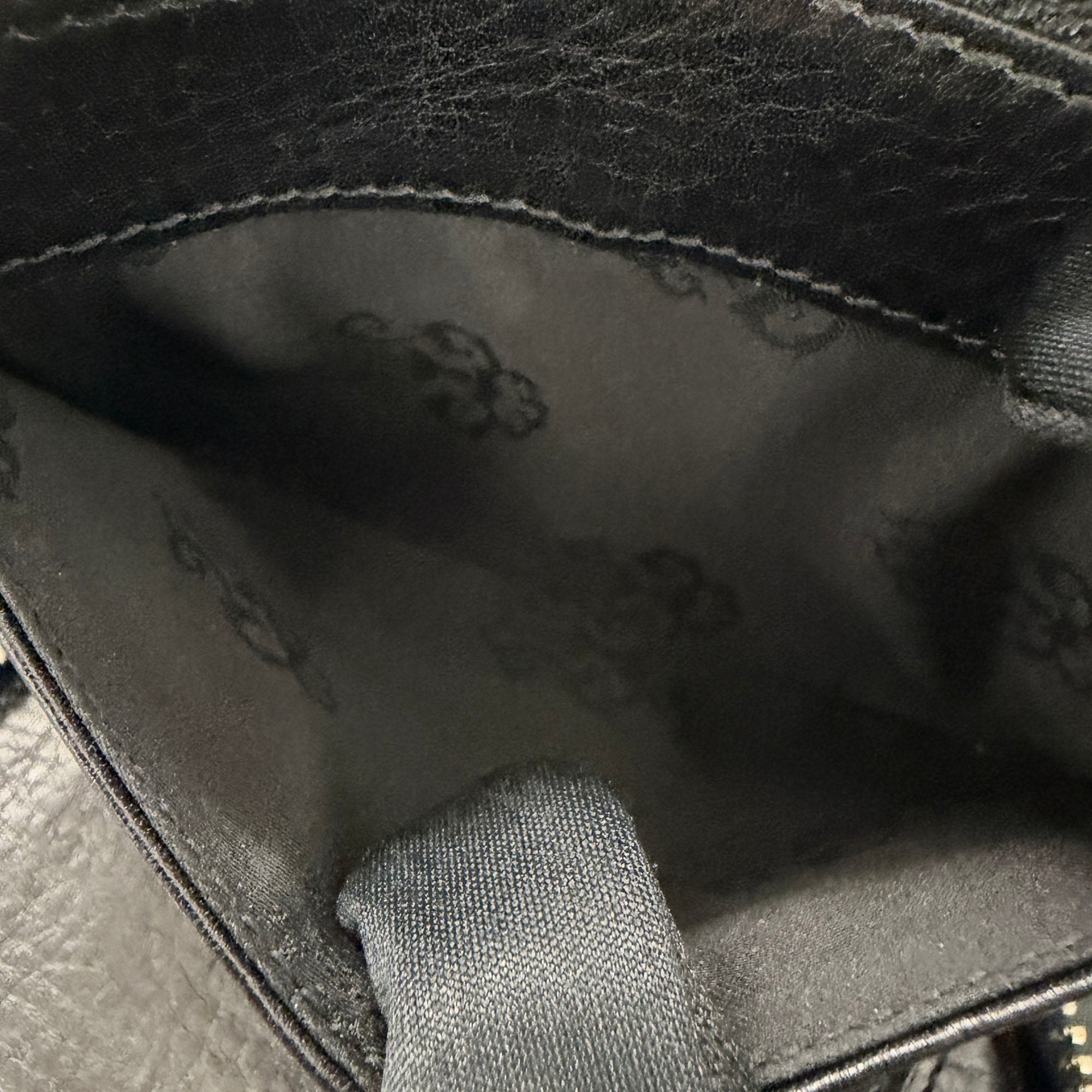 CHROME HEARTS BANK ROBBER Cemetery Cross Patch Round Zip Leather Compact Wallet クロムハーツ バンクローバー セメタリークロスパッチ ラウンドジップレザーコンパクトウォレット