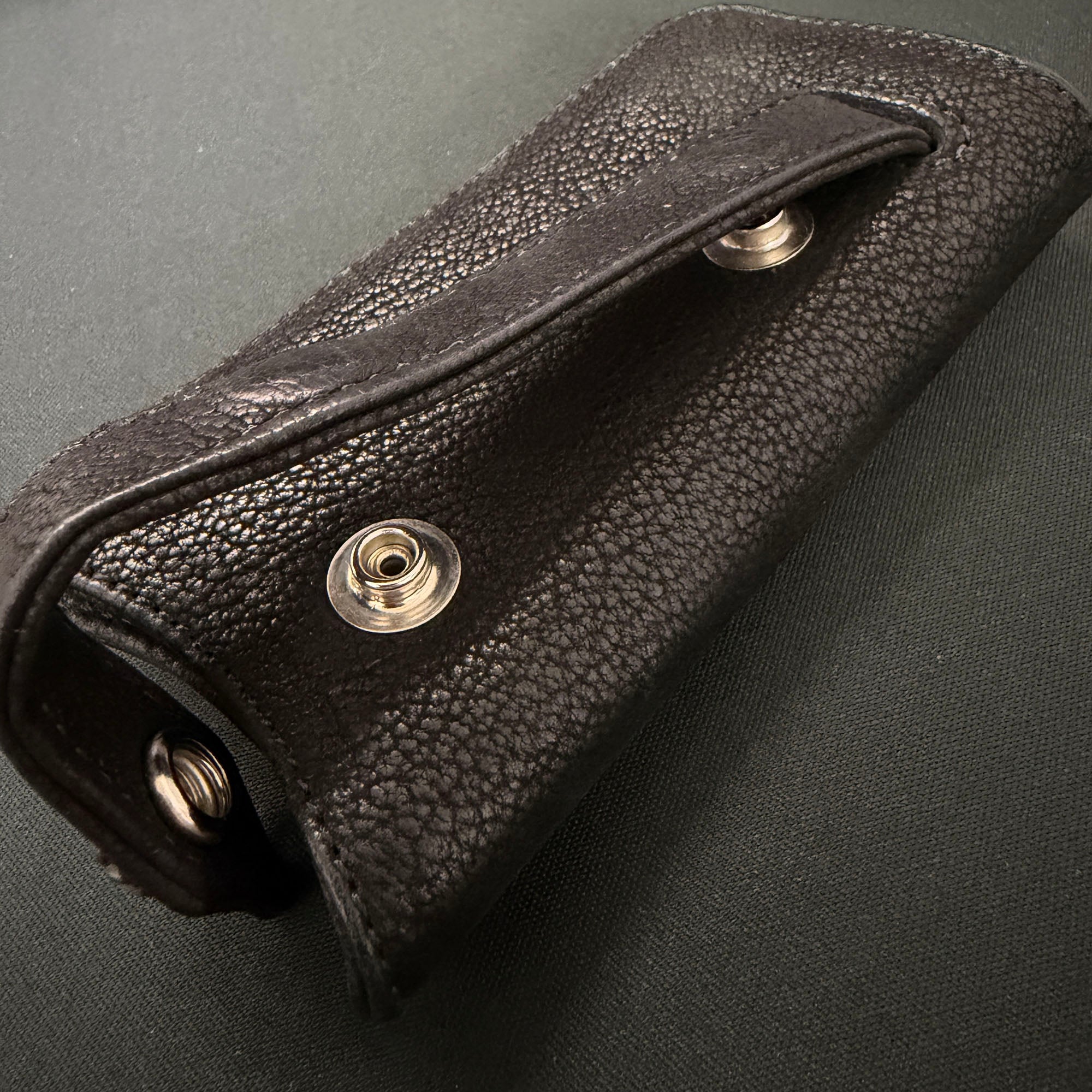CHROME HEARTS Destroyed Leather Cross Ball Snap Button Key Case クロムハーツ デストロイレザー クロスボール スナップボタン キーケース