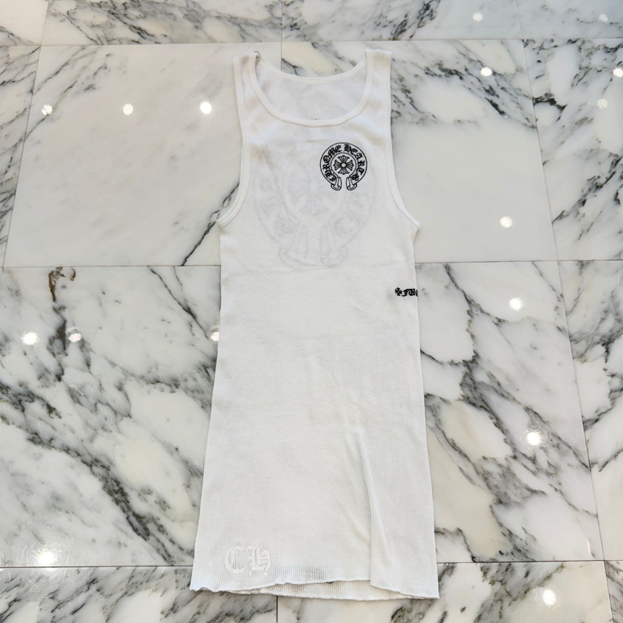 CHROME HEARTS Back Horseshoe Fuck you Print Tank Top Size M クロムハーツ バックホースシュー ファックユー プリント タンクトップ サイズM