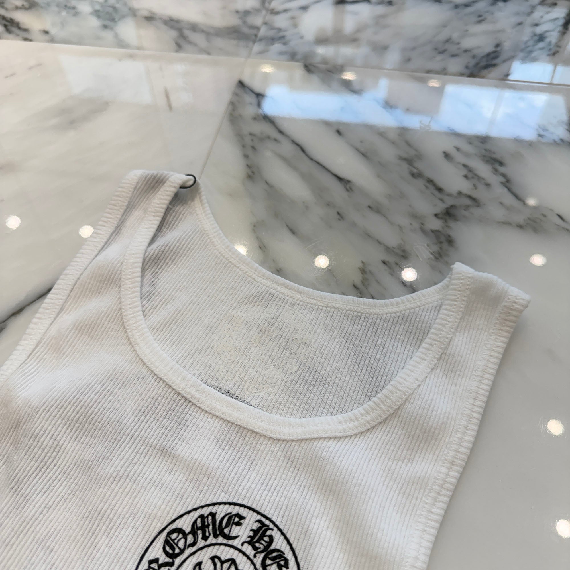 CHROME HEARTS Back Horseshoe Fuck you Print Tank Top Size M クロムハーツ バックホースシュー ファックユー プリント タンクトップ サイズM