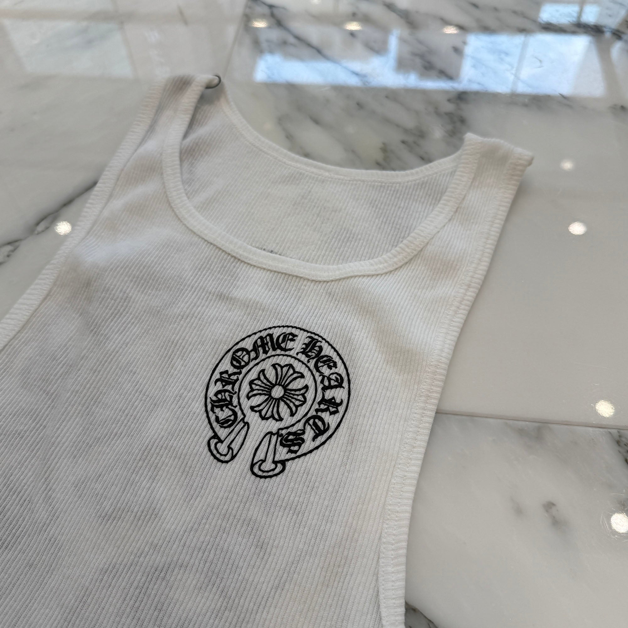 CHROME HEARTS Back Horseshoe Fuck you Print Tank Top Size M クロムハーツ バックホースシュー ファックユー プリント タンクトップ サイズM