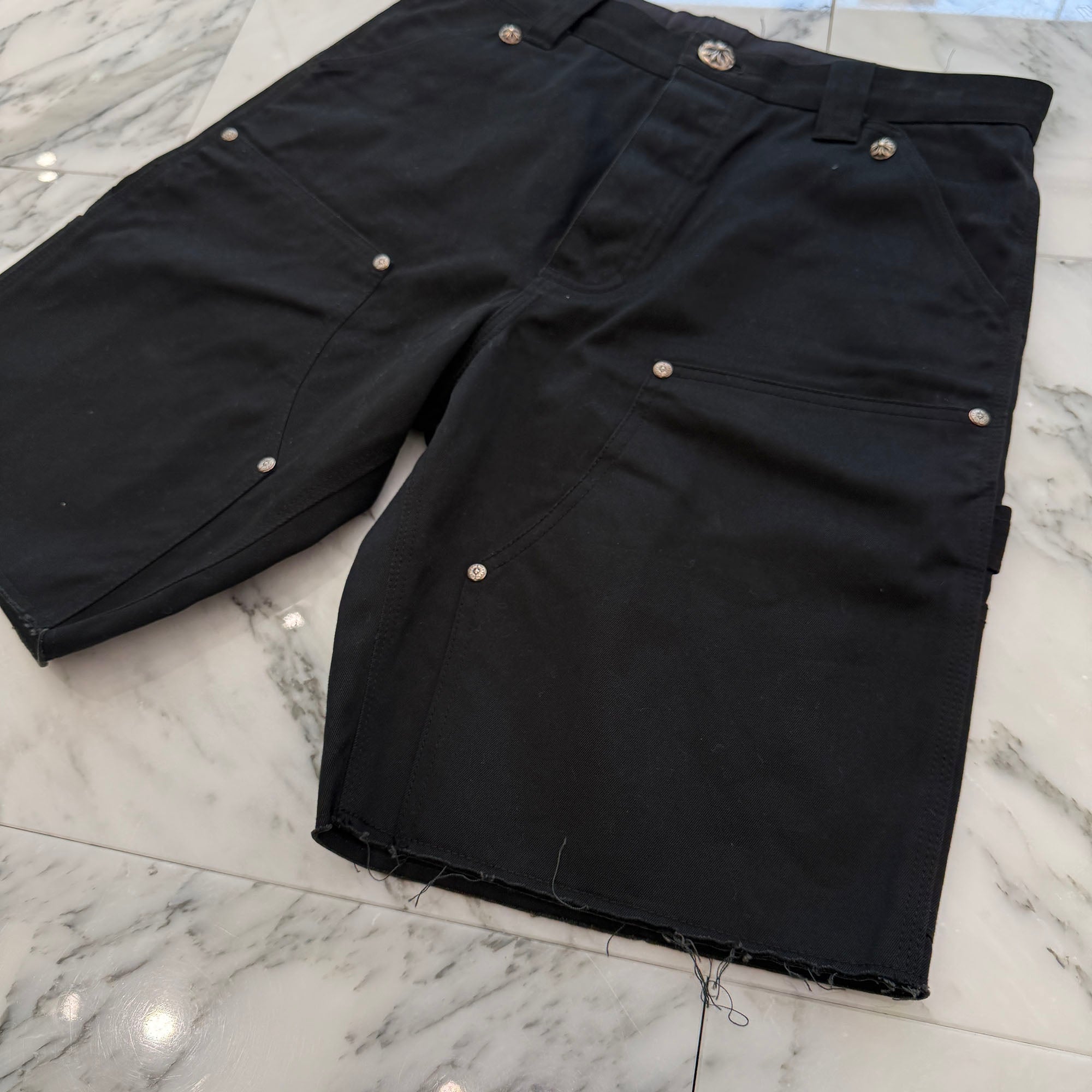 CHROME HEARTS Carpenter Cross Ball Button Denim Shorts Size 30 クロムハーツ カーペンター クロスボールボタン デニムショーツ サイズ30