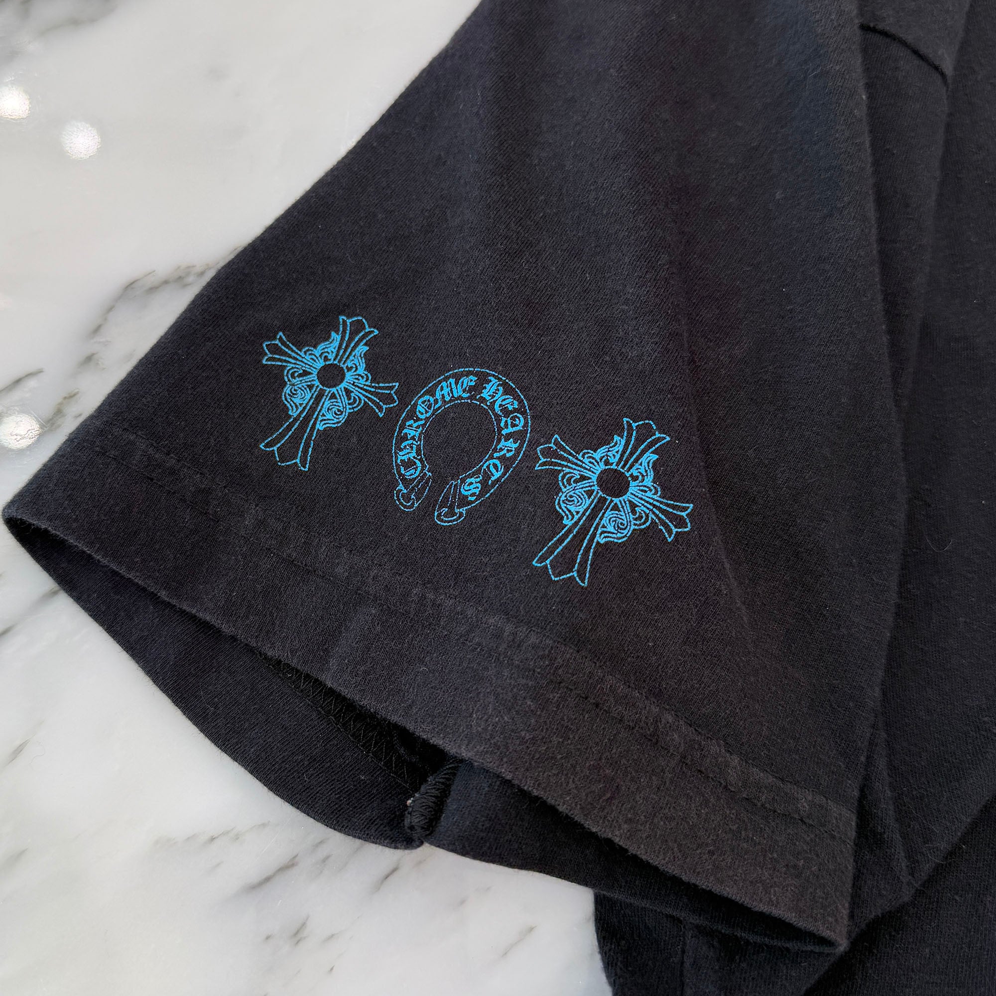CHROME HEARTS 3 Blue Cross Tee Size L クロムハーツ 3 ブルークロス Tシャツ サイズL