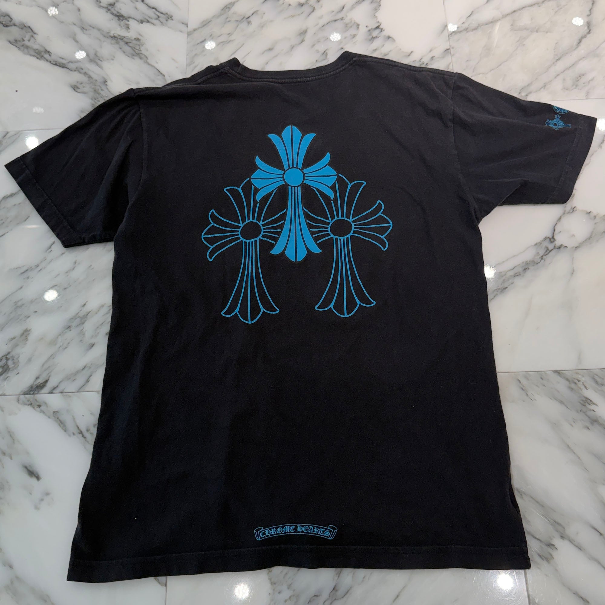 CHROME HEARTS 3 Blue Cross Tee Size L クロムハーツ 3 ブルークロス Tシャツ サイズL