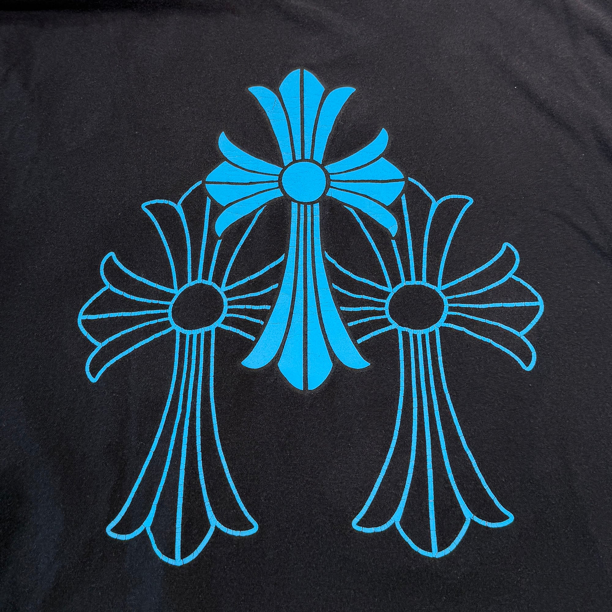 CHROME HEARTS 3 Blue Cross Tee Size L クロムハーツ 3 ブルークロス Tシャツ サイズL