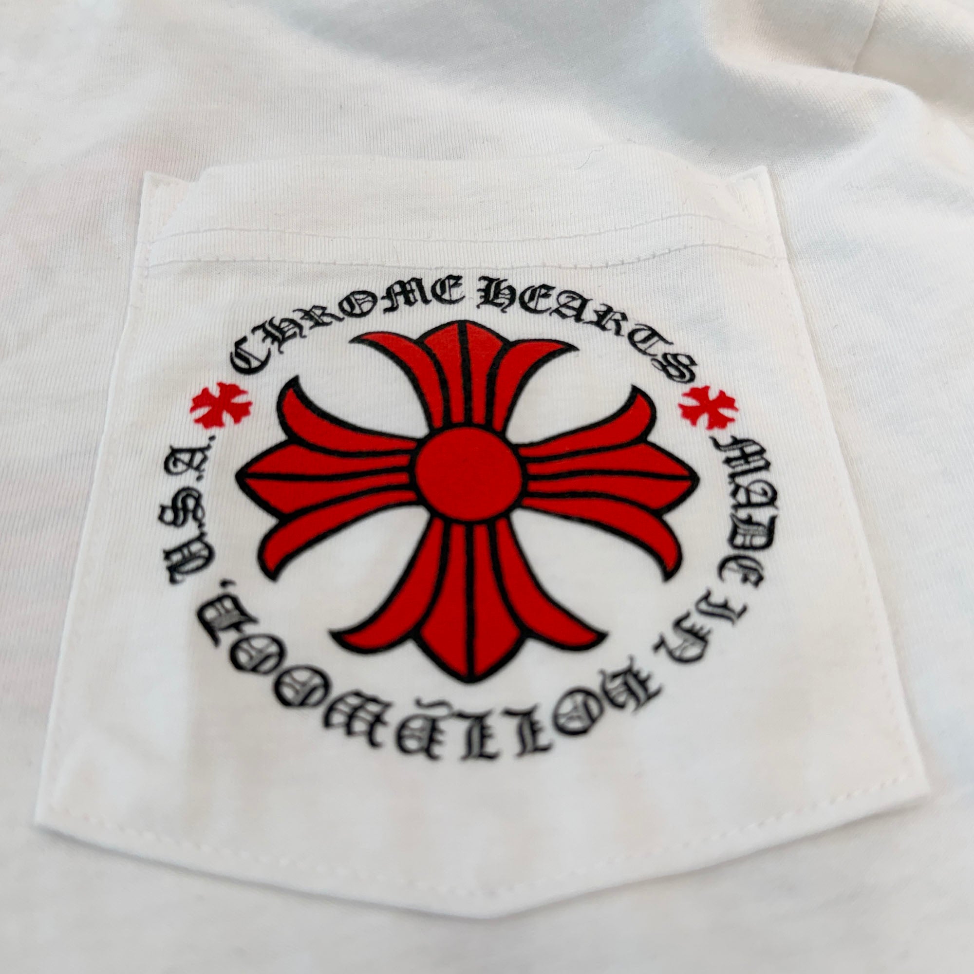 CHROME HEARTS Made In Hollywood Red CH Plus Long Sleeve Tee Size M クロムハーツ メイドインハリウッド CHプラス ロングスリーブTシャツ サイズM