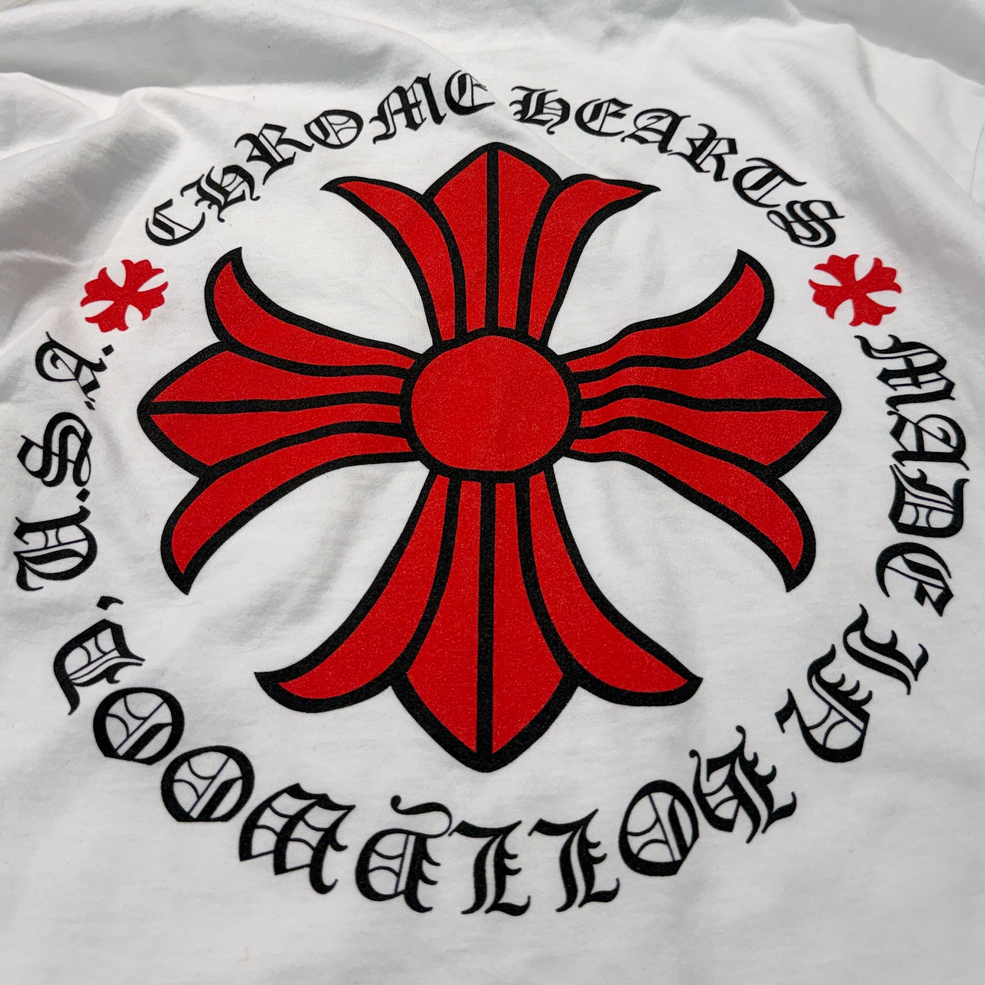 CHROME HEARTS Made In Hollywood Red CH Plus Long Sleeve Tee Size M クロムハーツ メイドインハリウッド CHプラス ロングスリーブTシャツ サイズM