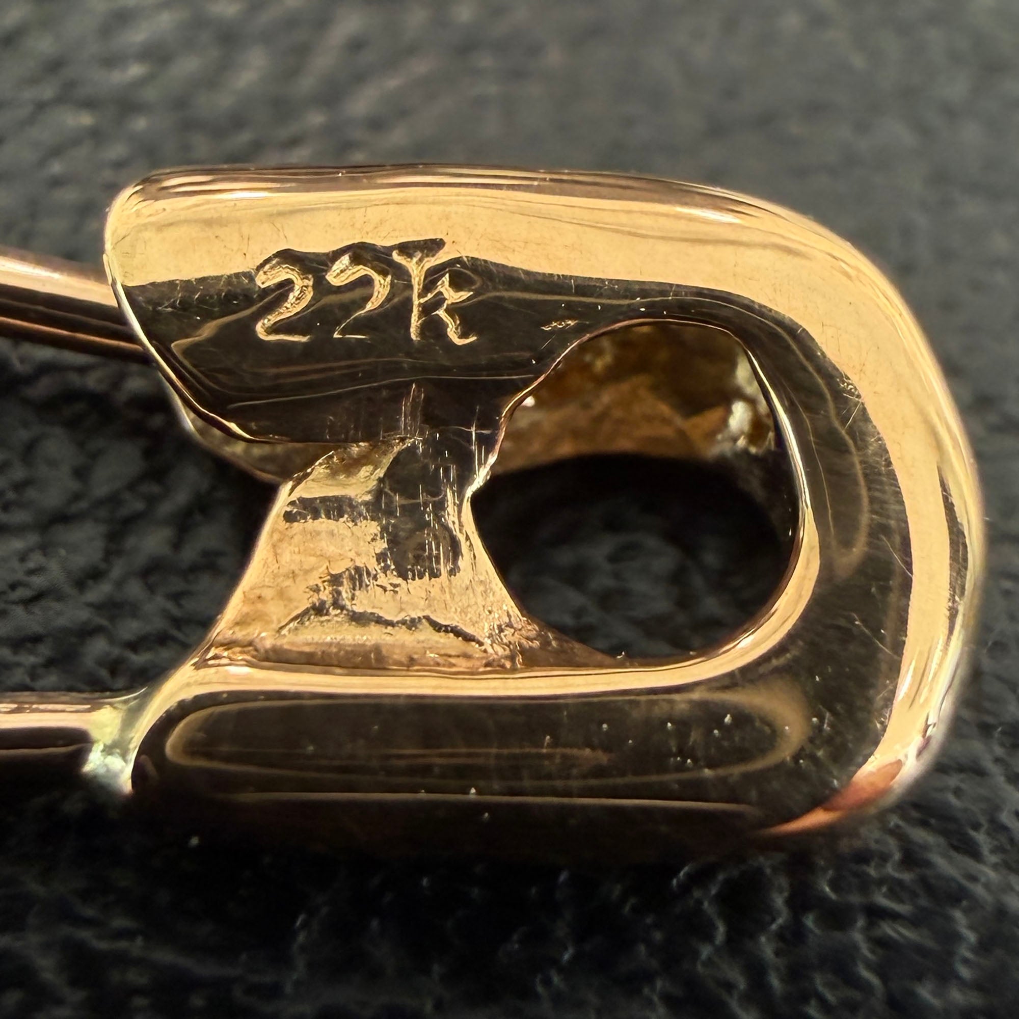 CHROME HEARTS 22K Small Safety Pin Pendant Top クロムハーツ 22K