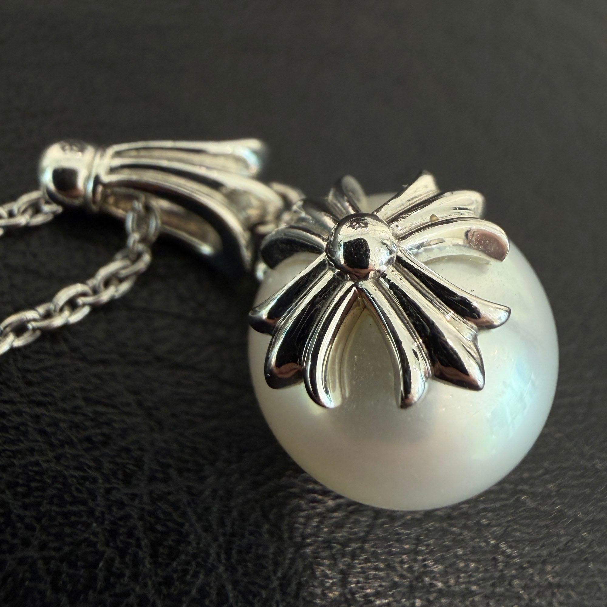 CHROME HEARTS × MIKIMOTO K18 WG CH Plus White Pearl Neckless クロムハーツ×ミキモト K18 WG CHプラス ホワイトパール ネックレス