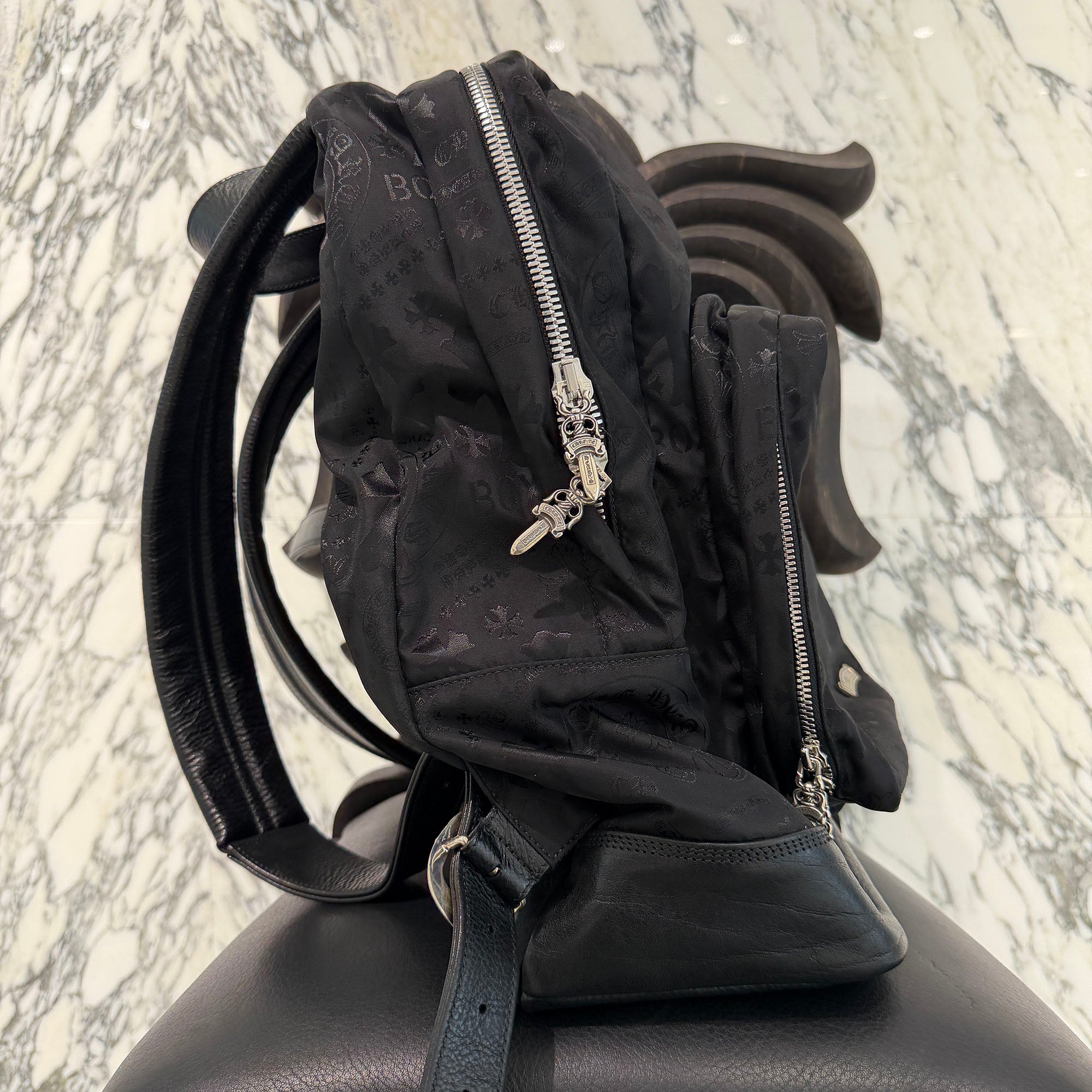 CHROME HEARTS 7th Grade Nylon Multi Logo Stencil Backpack クロムハーツ セブンスグレード ナイロン マルチ ロゴ ステンシル バックパック