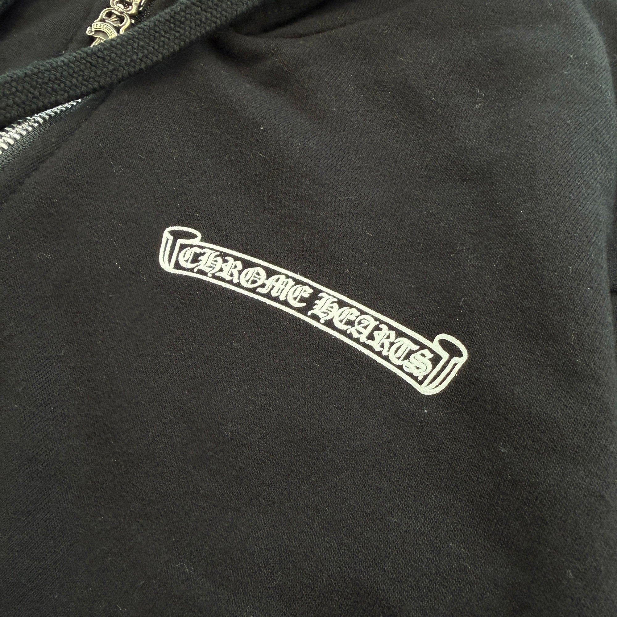 CHROME HEARTS Back Scroll Logo CH Plus Zip Up Hoodie Size M クロムハーツ バックスクロールロゴ CHプラス ジップアップフーディ サイズM