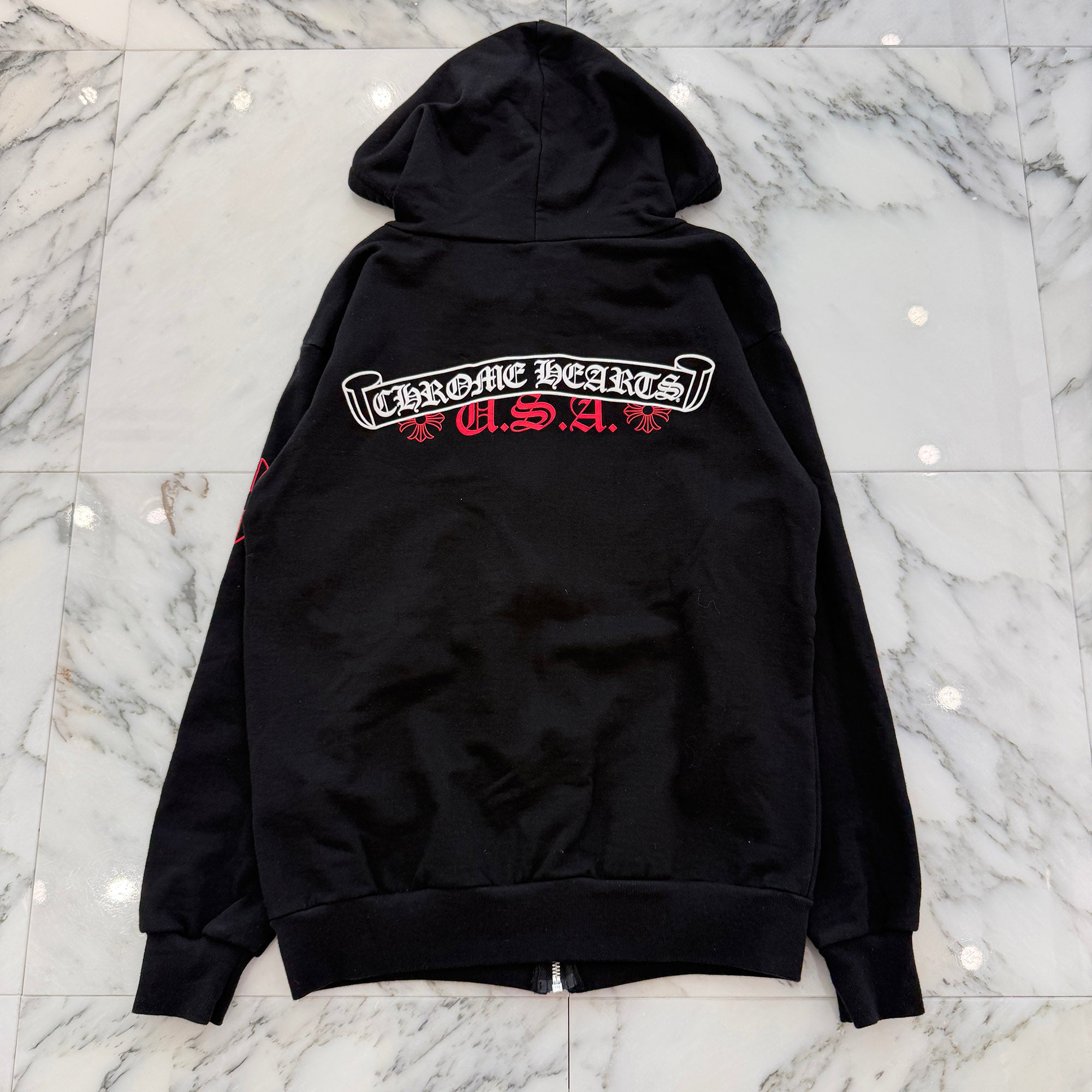 CHROME HEARTS クロムハーツ バックCHプラスジップアップパーカー 