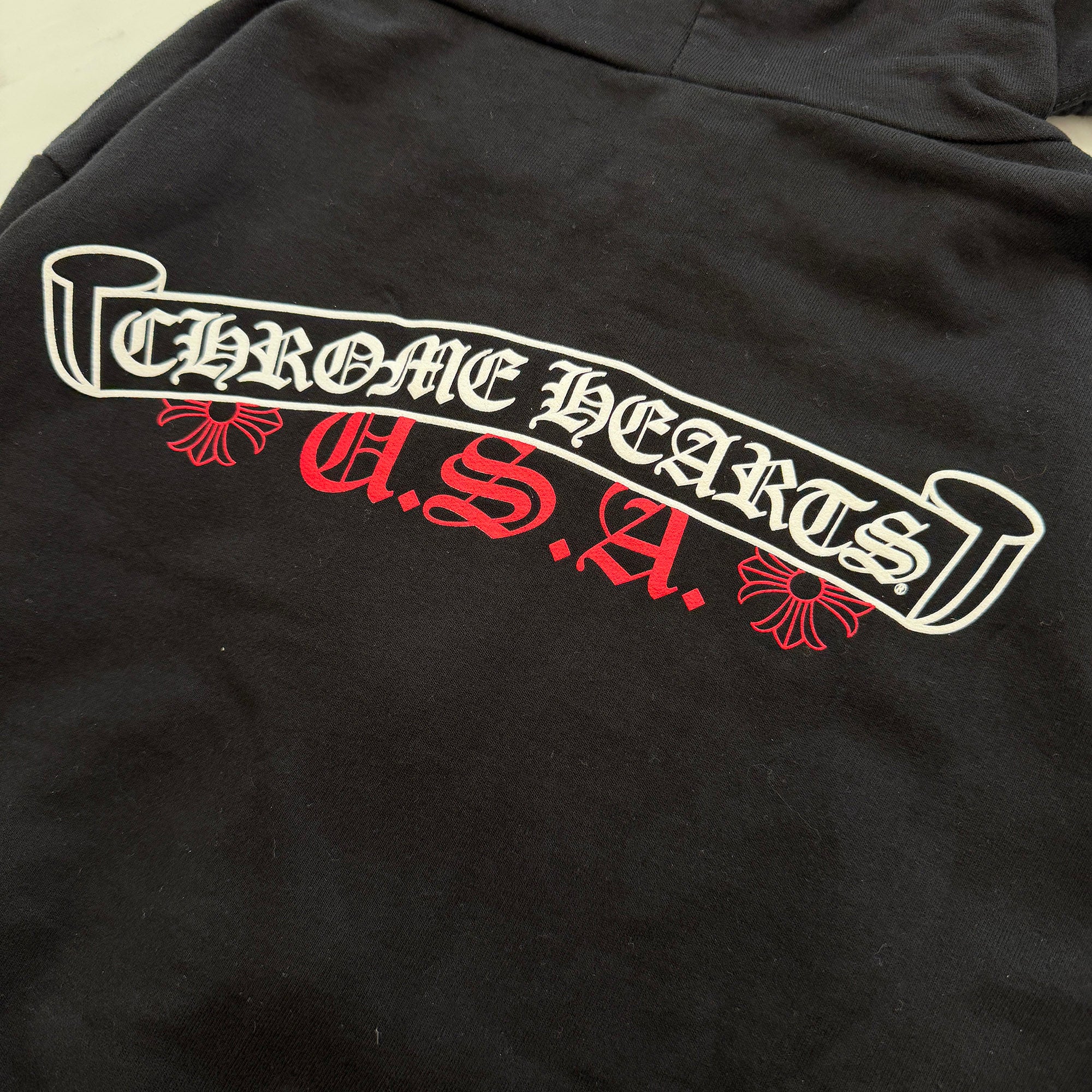 CHROME HEARTS Back Scroll Logo CH Plus Zip Up Hoodie Size M クロムハーツ バックスクロールロゴ CHプラス ジップアップフーディ サイズM