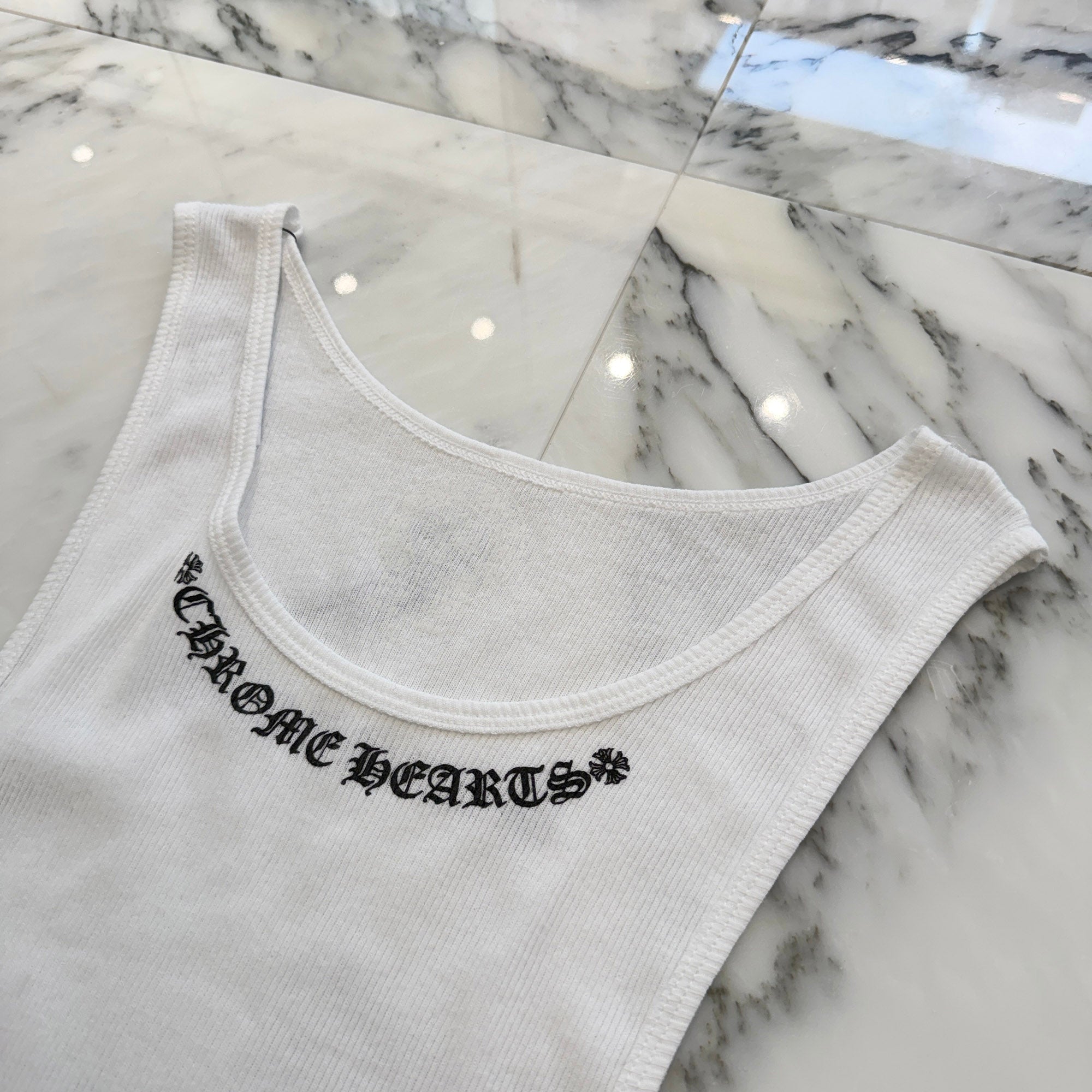 CHROME HEARTS Love You Rib Tank Top Size L クロムハーツ ラブユー リブ タンクトップ サイズL