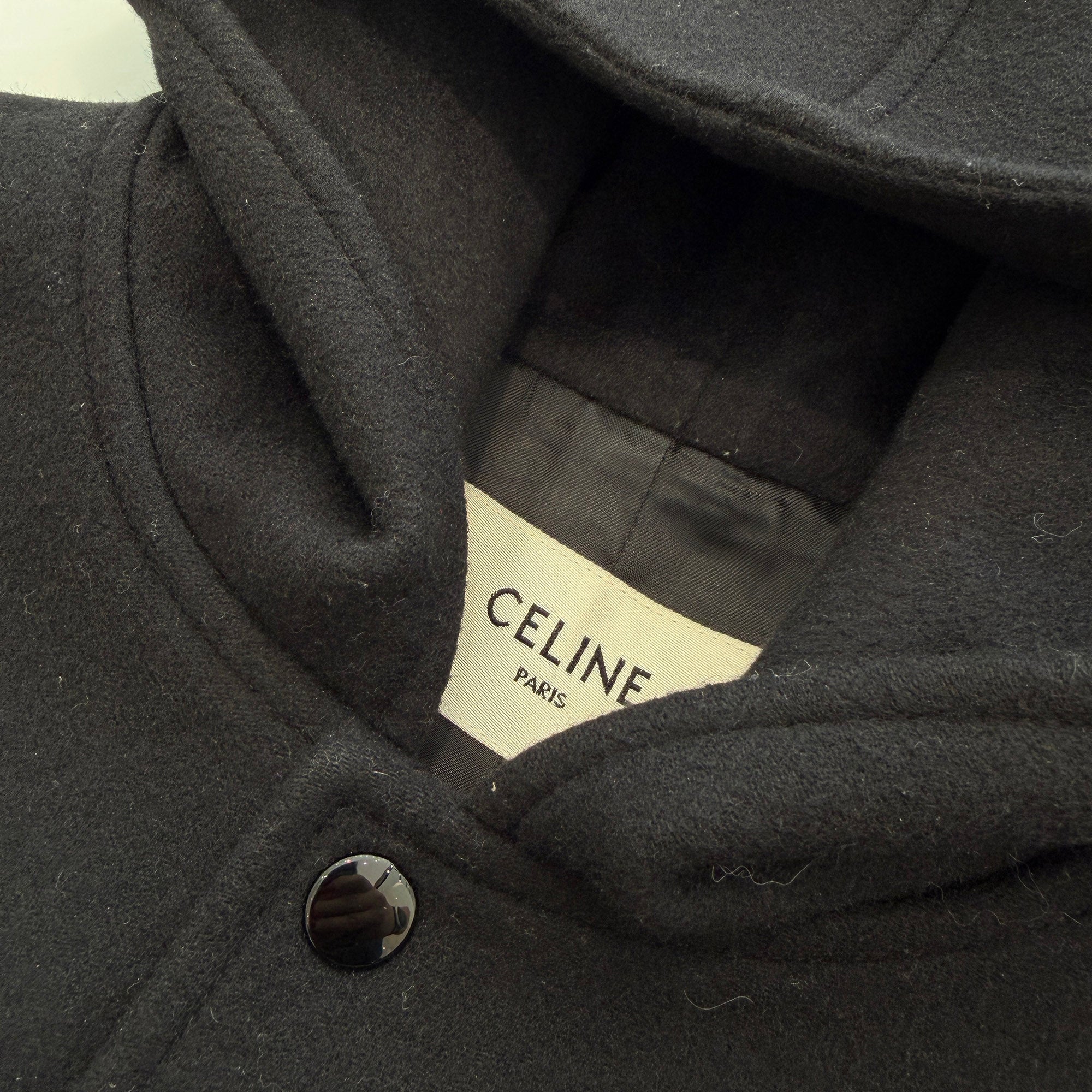 CELINE 2024SS Hooded Teddy Versity Bomber Jacket 2V98M110R.38NO Size 48 セリーヌ フーデット テディ バーシティ ボンバージャケット サイズ48