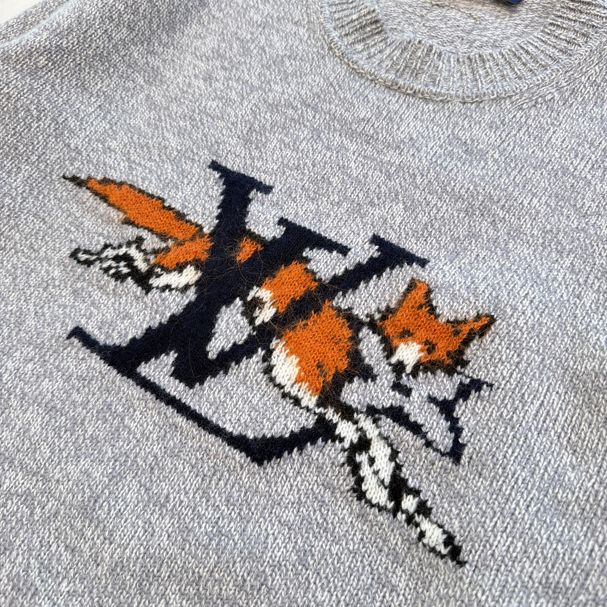 LOUIS VUITTON 2026SS Chunky Wool Cashmere Front Fox Knit Sweater HUN21W Size L ルイヴィトン チャンキー ウール カシミヤ フロントフォックス ニットセーター サイズL