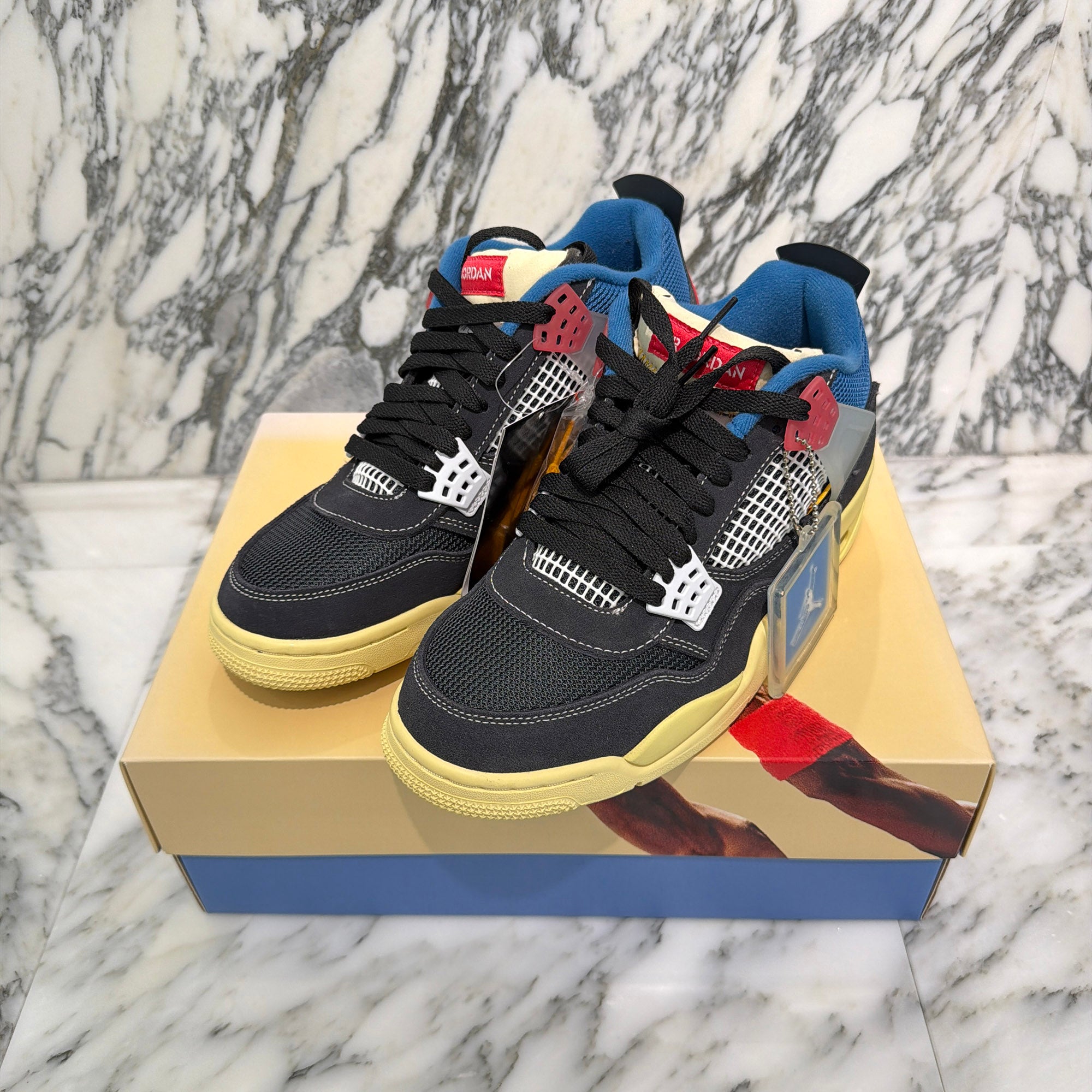 NIKE × UNION 2020AW Air Jordan 4 RETORO SP "Off Noir" Sneakers DC9533-100 Size US 8.5(26.5cm) ナイキ×ユニオン エアジョーダン4 レトロSP "オフノアール" スニーカー サイズUS 8.5(26.5cm)