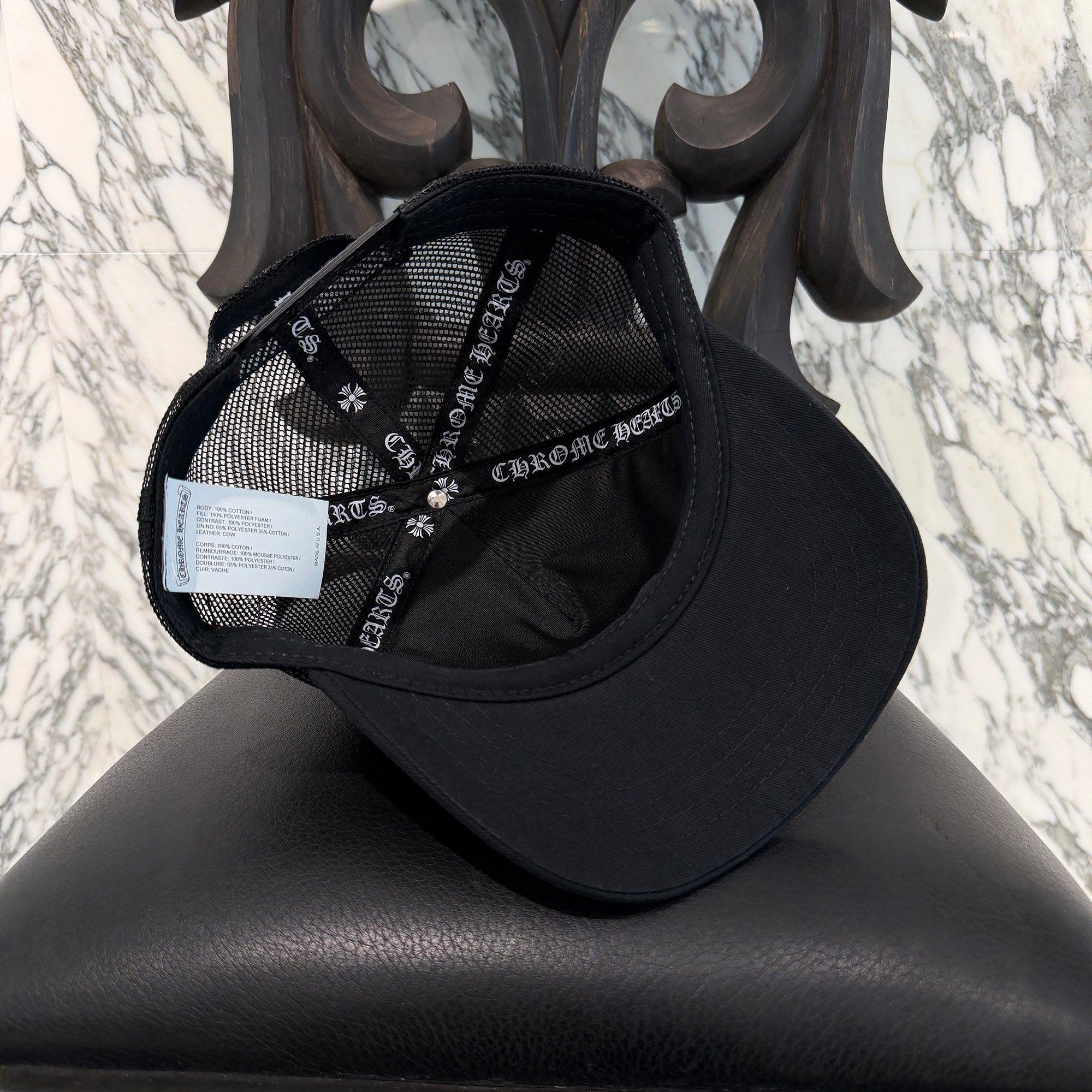 CHROME HEARTS Camo Triple Cross Leather Patch Trucker Cap ONE SIZE (51-61) クロムハーツ カモ トリプルクロス レザーパッチ トラッカーキャップ サイズONE SIZE (51-61)