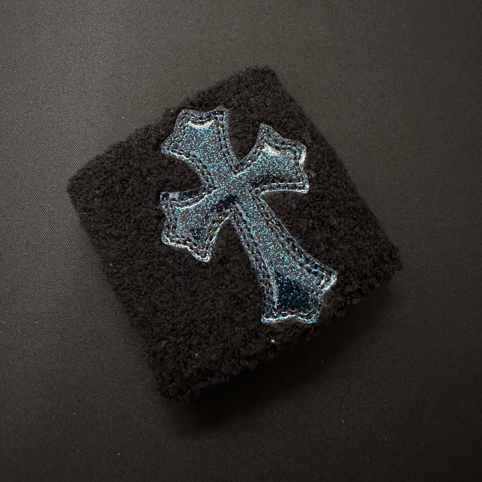 CHROME HEARTS Galaxy Patent Leather Cross Patch Wrist Band ONE SIZE (7cm) クロムハーツ ギャラクシーパテントレザー クロスパッチ リストバンド ONE SIZE (7cm)