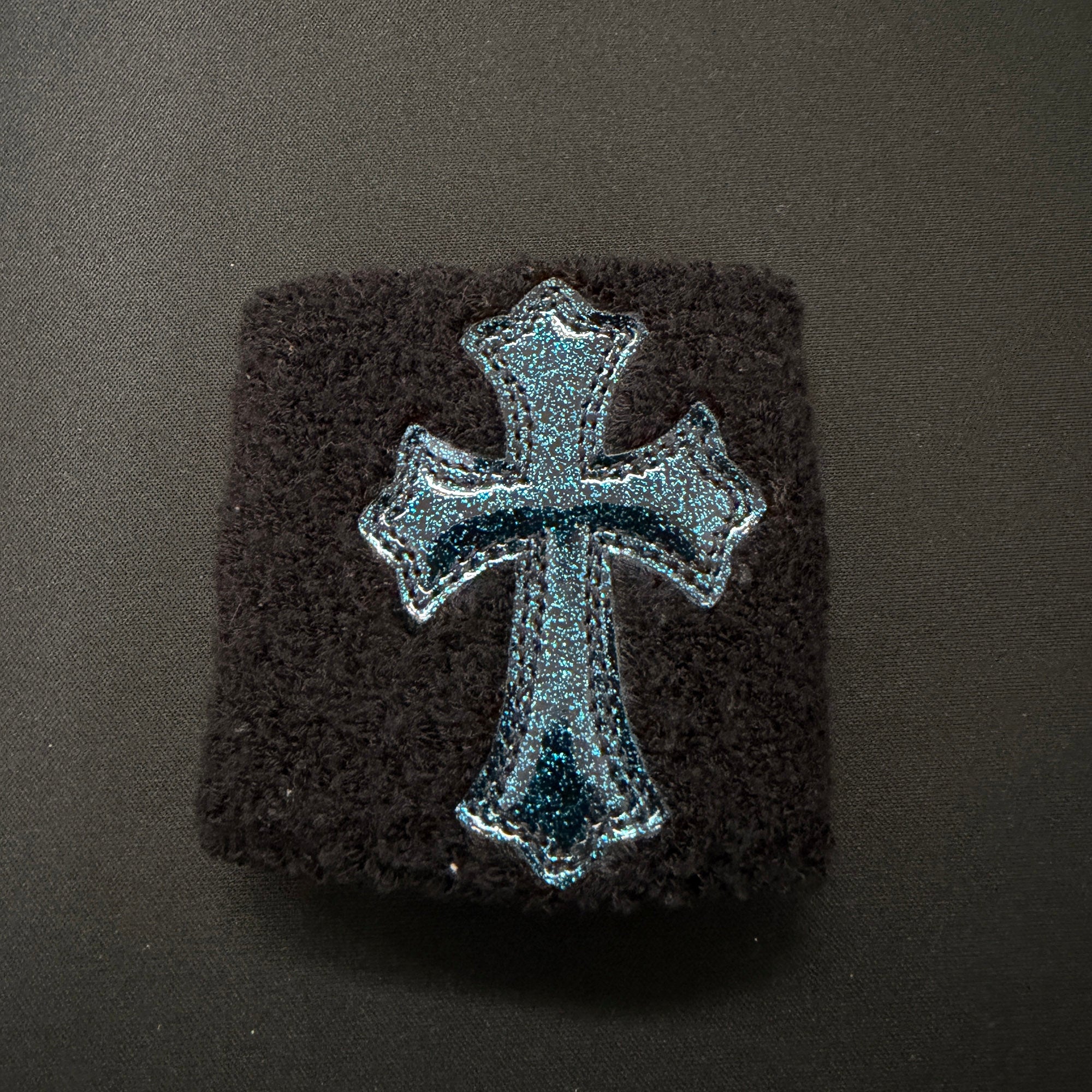 CHROME HEARTS Galaxy Patent Leather Cross Patch Wrist Band ONE SIZE (7cm) クロムハーツ ギャラクシーパテントレザー クロスパッチ リストバンド ONE SIZE (7cm)