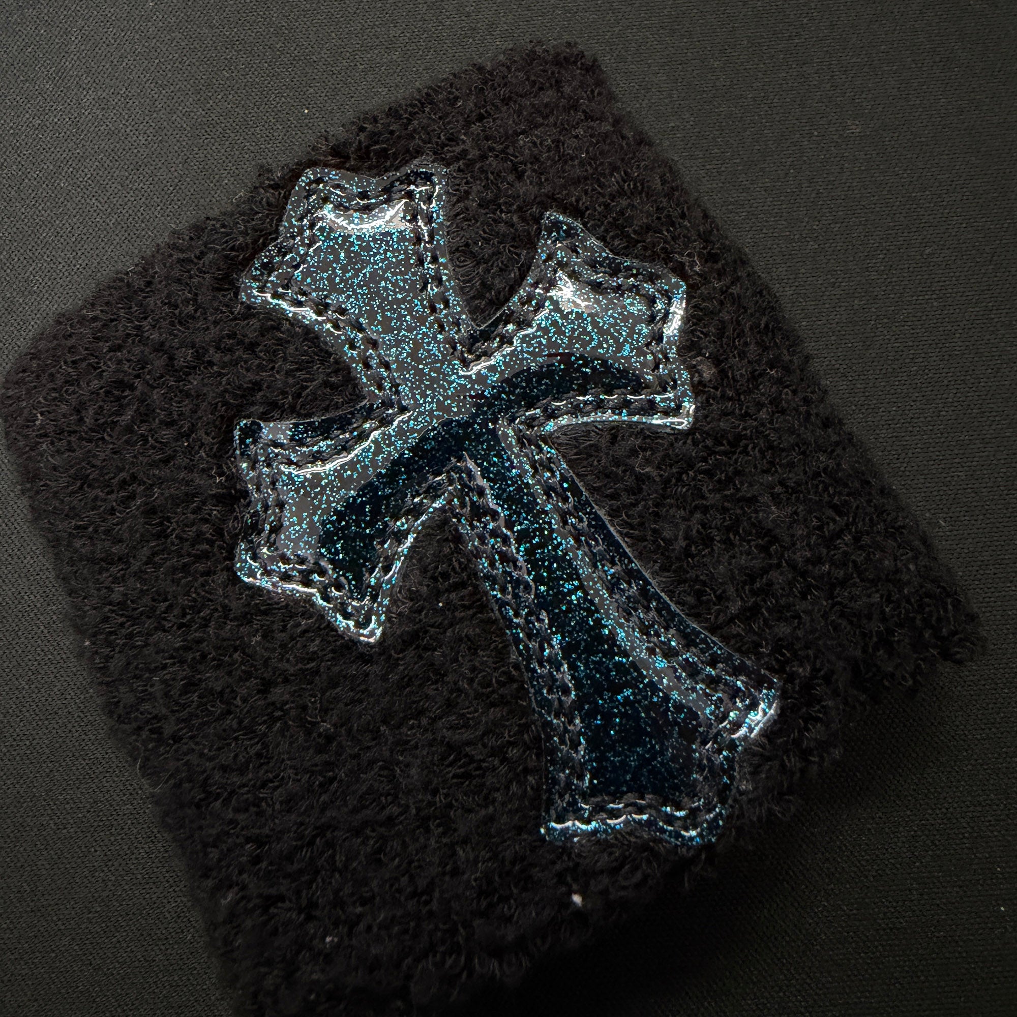 CHROME HEARTS Galaxy Patent Leather Cross Patch Wrist Band ONE SIZE (7cm) クロムハーツ ギャラクシーパテントレザー クロスパッチ リストバンド ONE SIZE (7cm)