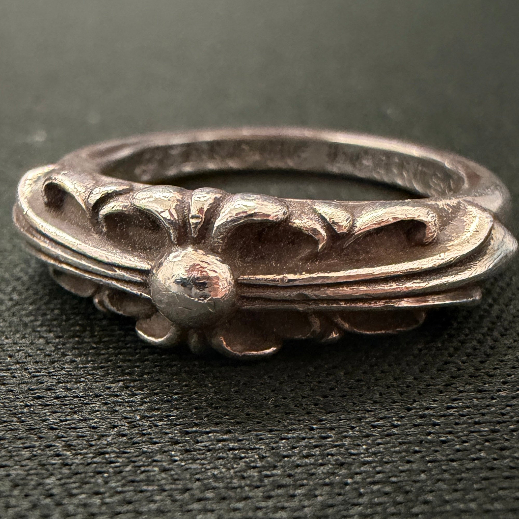 CHROME HEARTS Baby Classic Floral Cross Ring 12.5号 クロムハーツ ベイビークラシック フローラルクロス リング サイズ12.5号